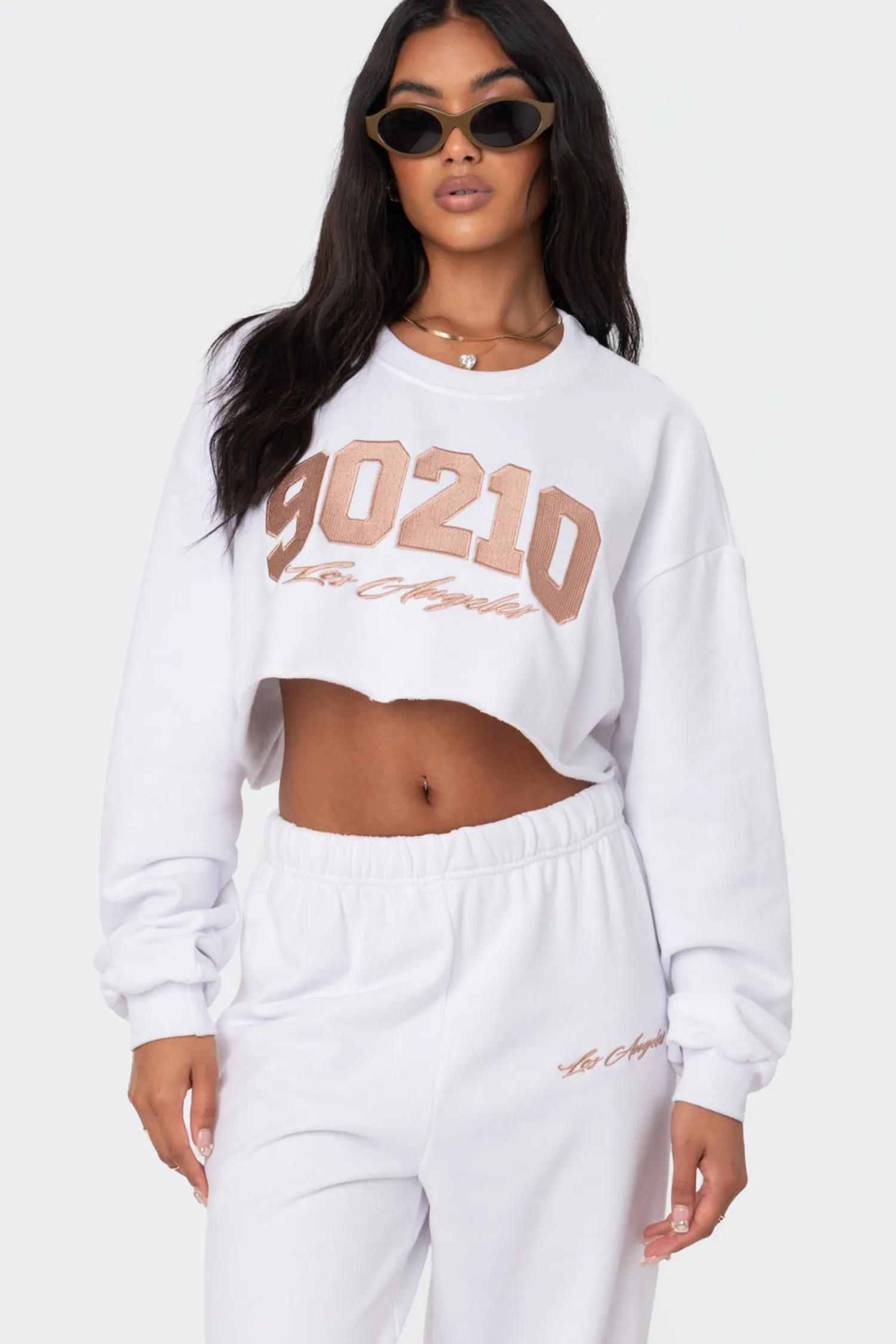 Hoodies & Sweatshirts | Hoodies & Sweatshirts*edikted Adora Cropped Sweatshirt WHITE