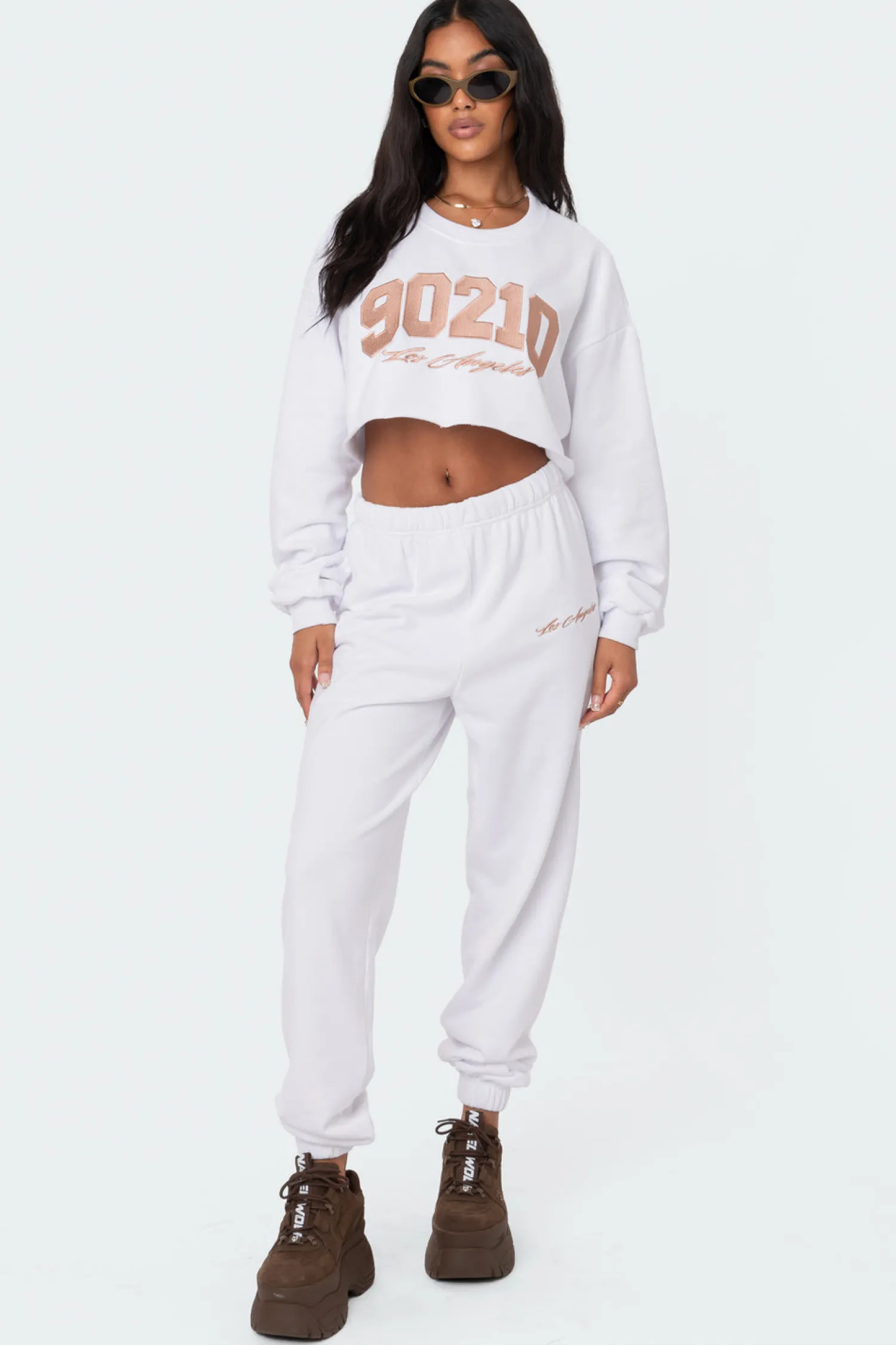 Hoodies & Sweatshirts | Hoodies & Sweatshirts*edikted Adora Cropped Sweatshirt WHITE