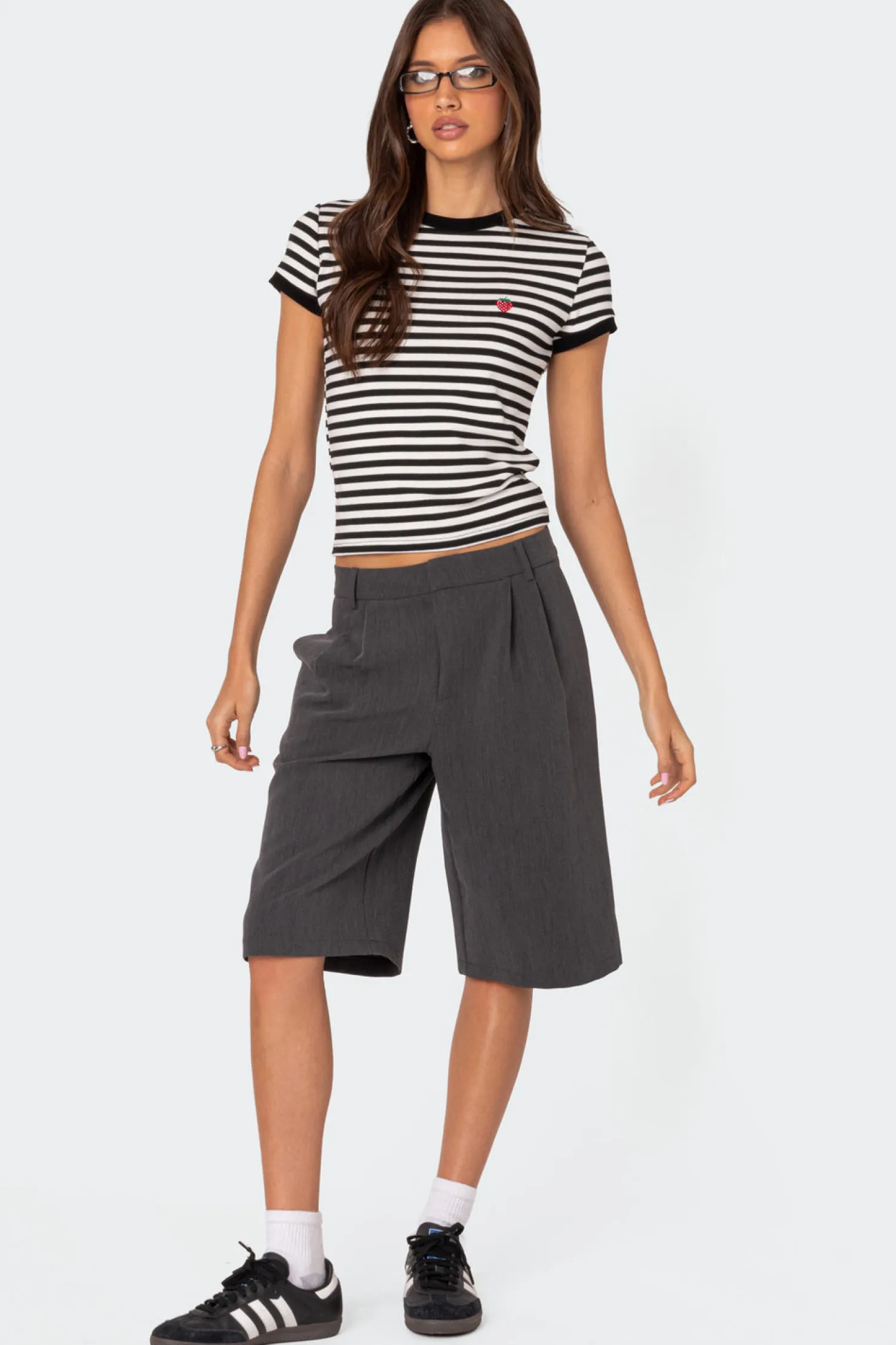 Shorts | Shorts*edikted Aelia Bermuda Trouser Shorts DARK GRAY