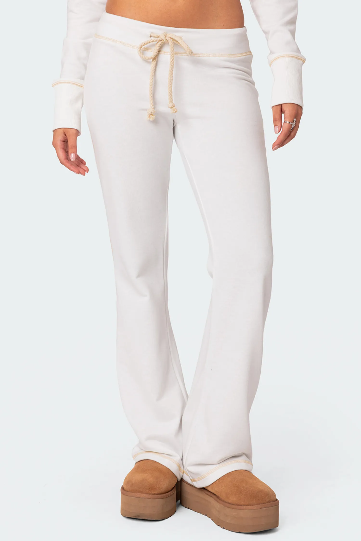 Pants | Pants*edikted Alexia Low Rise Sweatpants WHITE