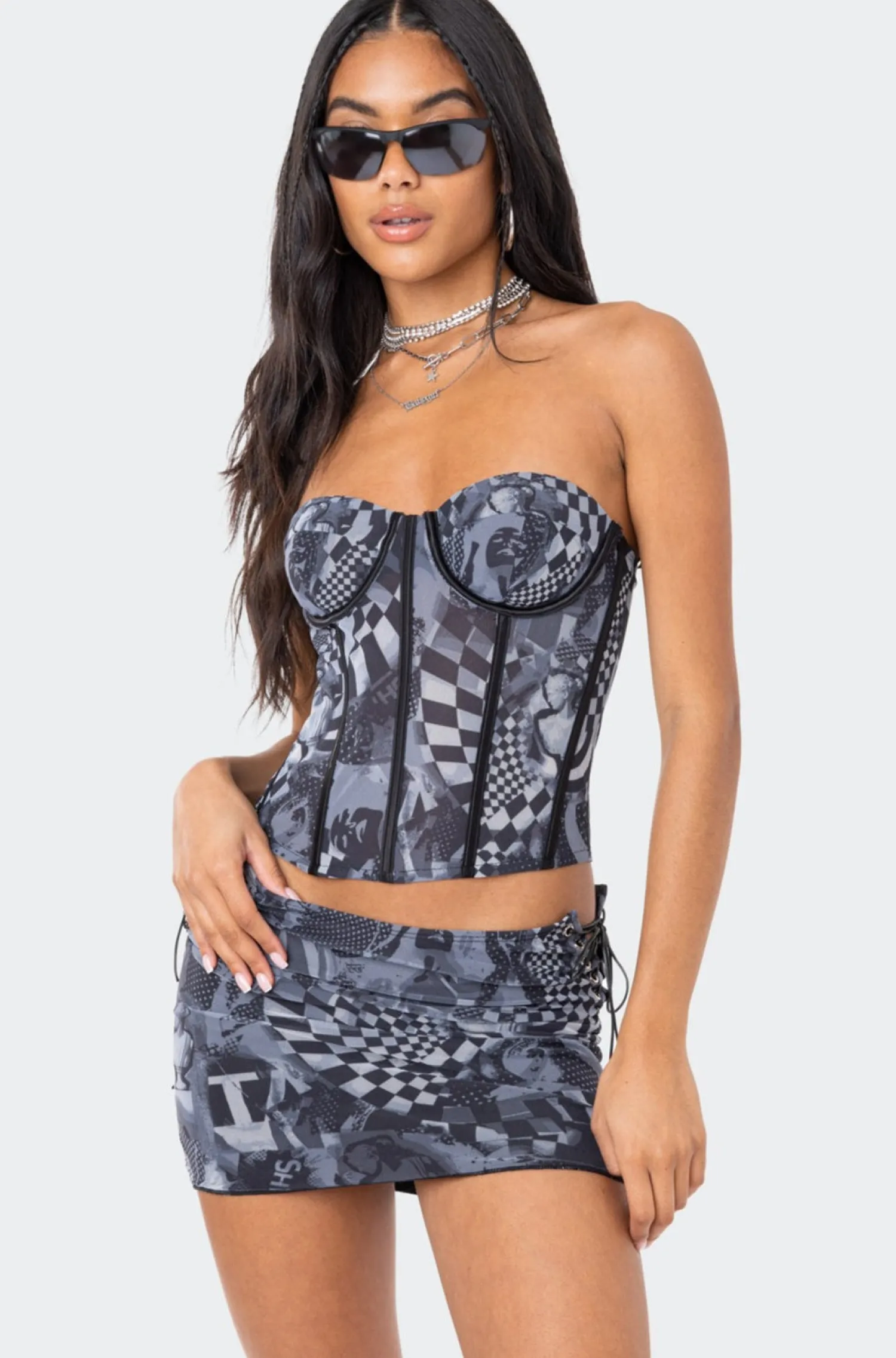 Corsets | Corsets*edikted Aly Mesh Corset Top GRAY