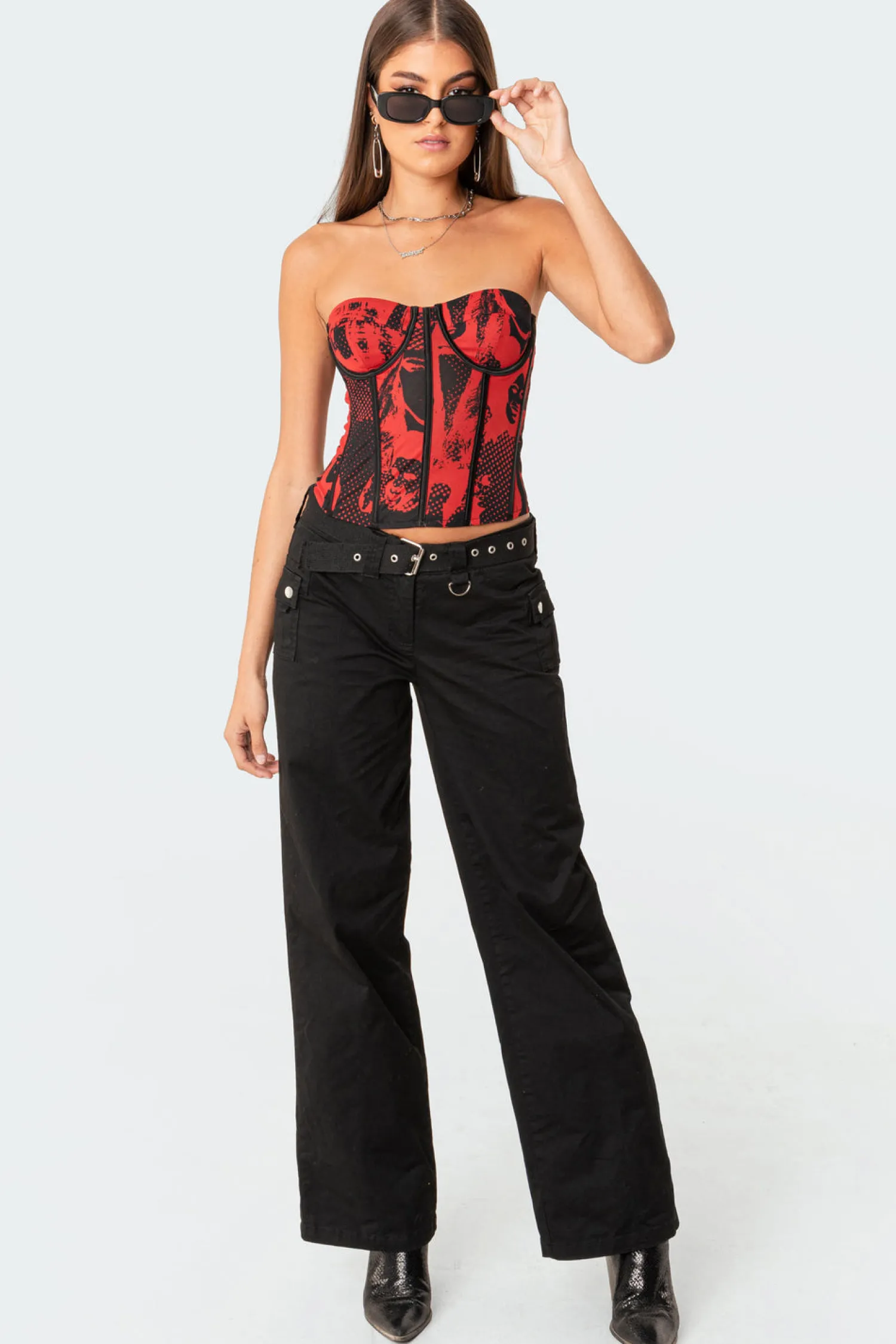 Corsets | Corsets*edikted Aly Mesh Corset Top RED