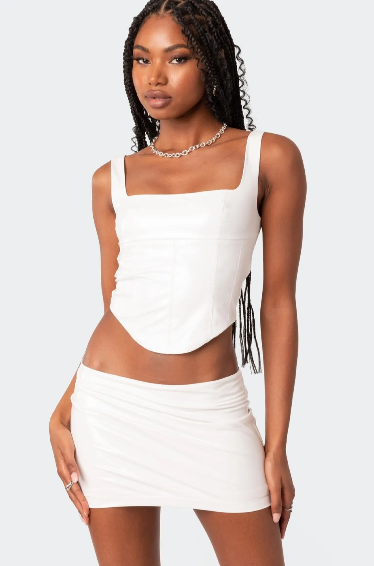 Corsets | Corsets*edikted Amiyah Vinyl Corset WHITE