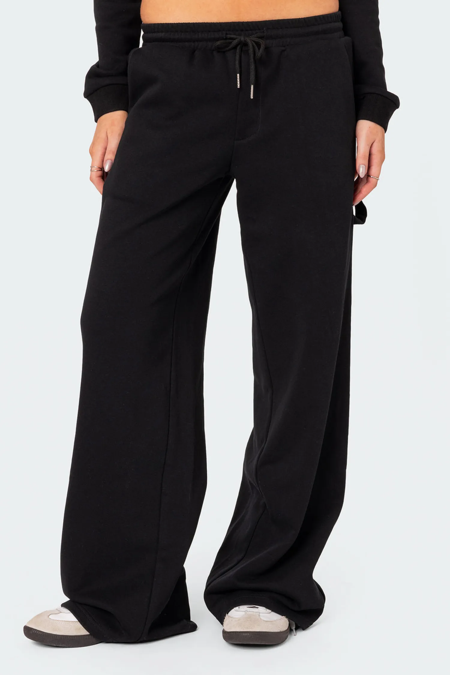 Pants | Pants*edikted Annalise Straight Leg Sweatpants BLACK