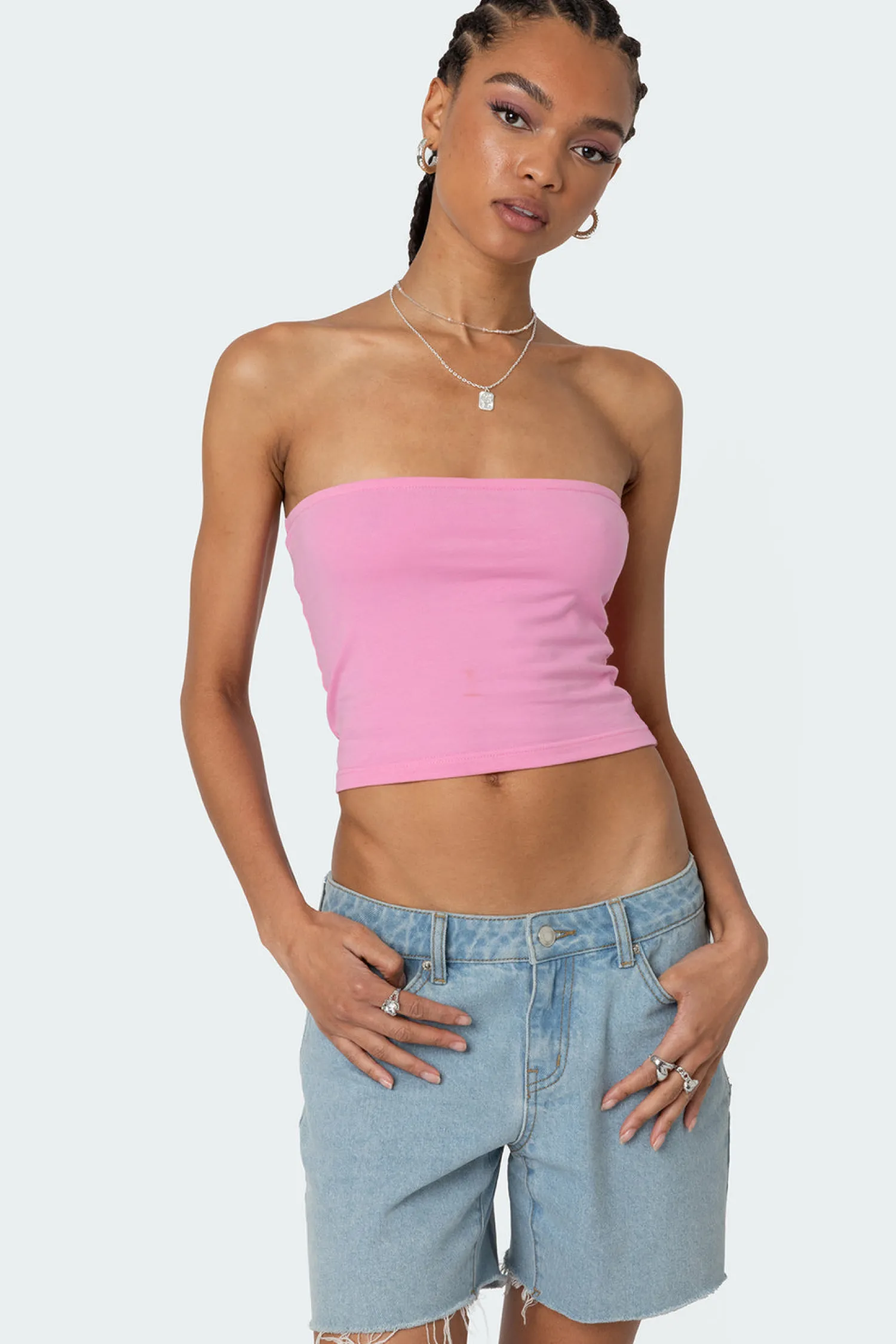 Crop Tops | Strapless Tops*edikted Basic Tube Top PINK