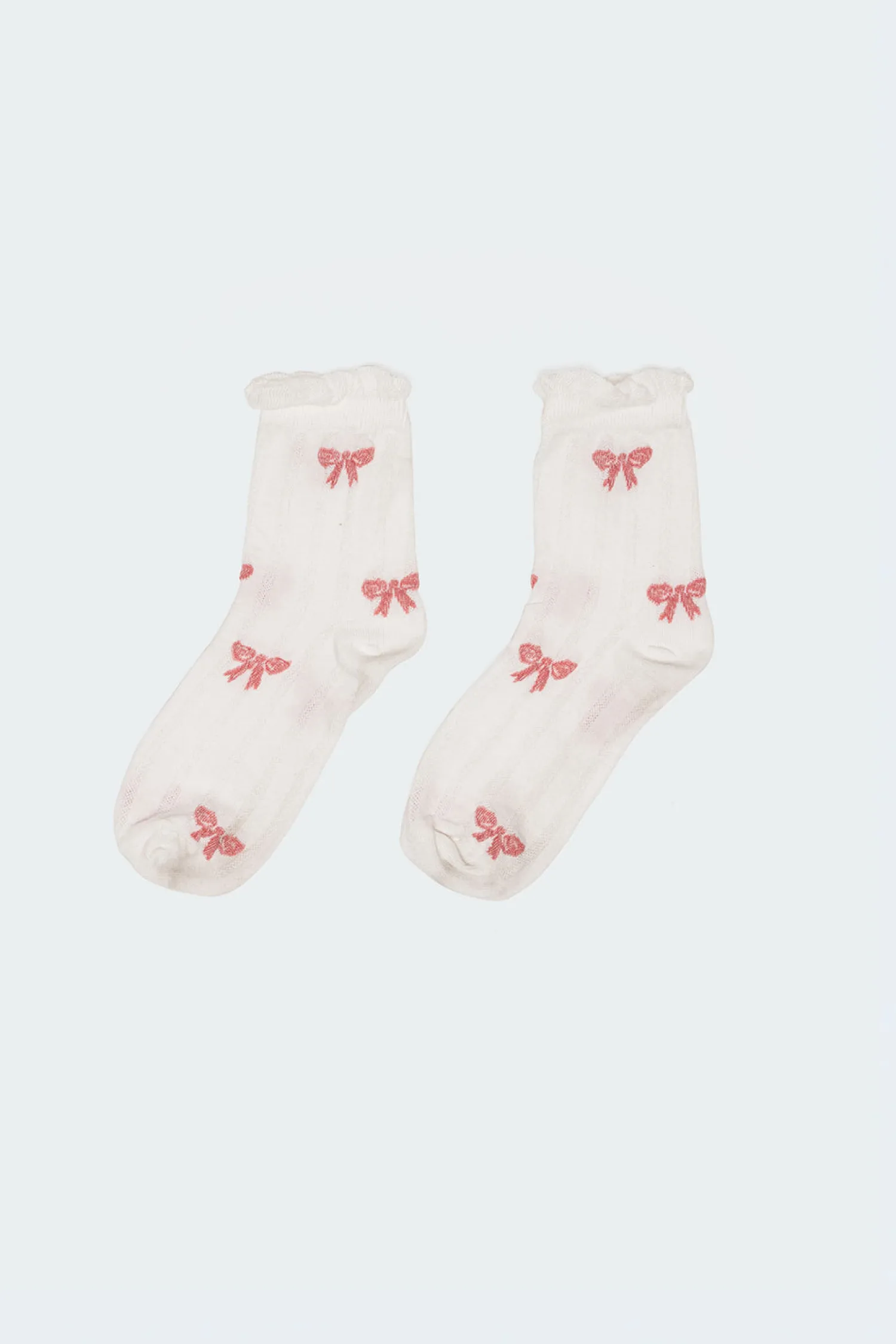 Socks & Tights*edikted Bow Printed Socks WHITE