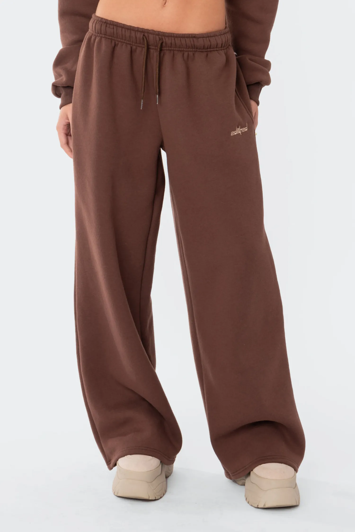 Pants | Pants*edikted Brenna Low Rise Wide Sweatpants BROWN