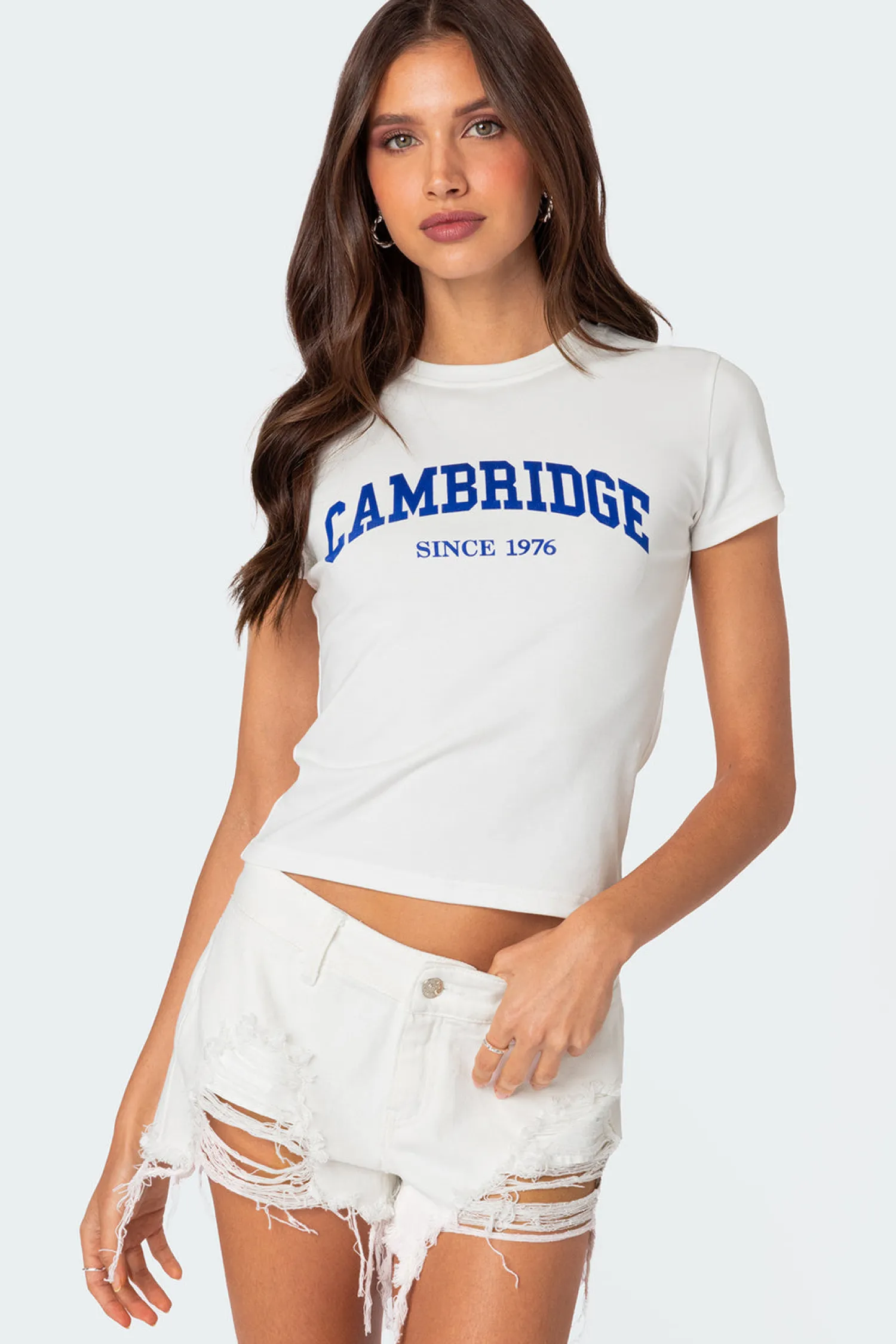 T-Shirts | Graphic Tops*edikted Cambridge T Shirt WHITE