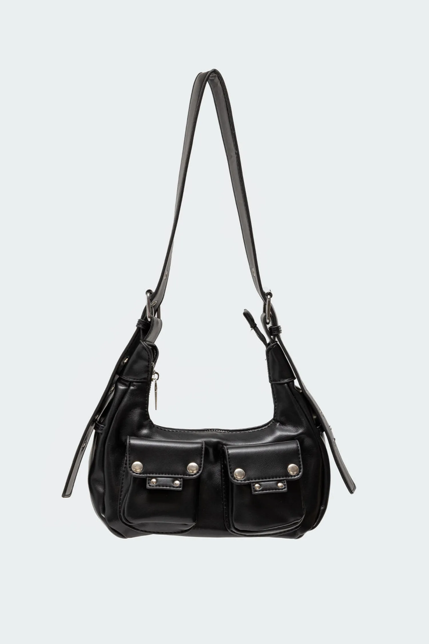 Bags*edikted Cargo Faux Leather Bag BLACK