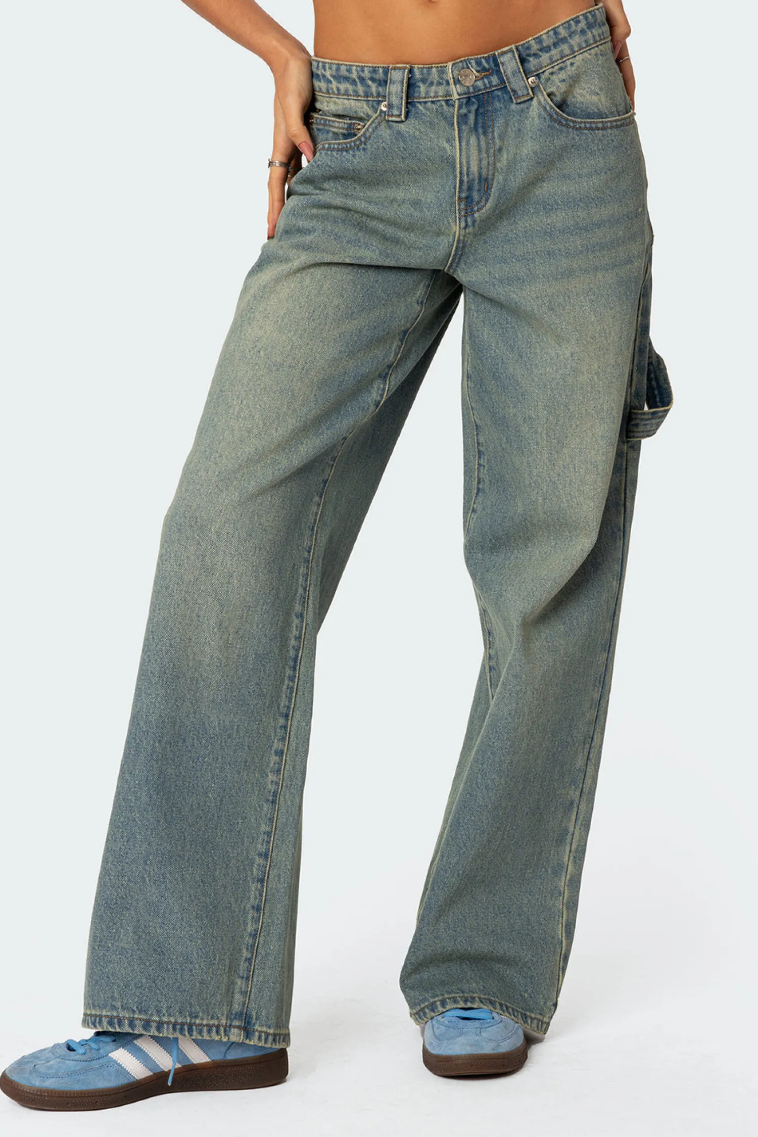 Jeans | Jeans*edikted Carpenter Low Rise Jeans BLUE WASHED