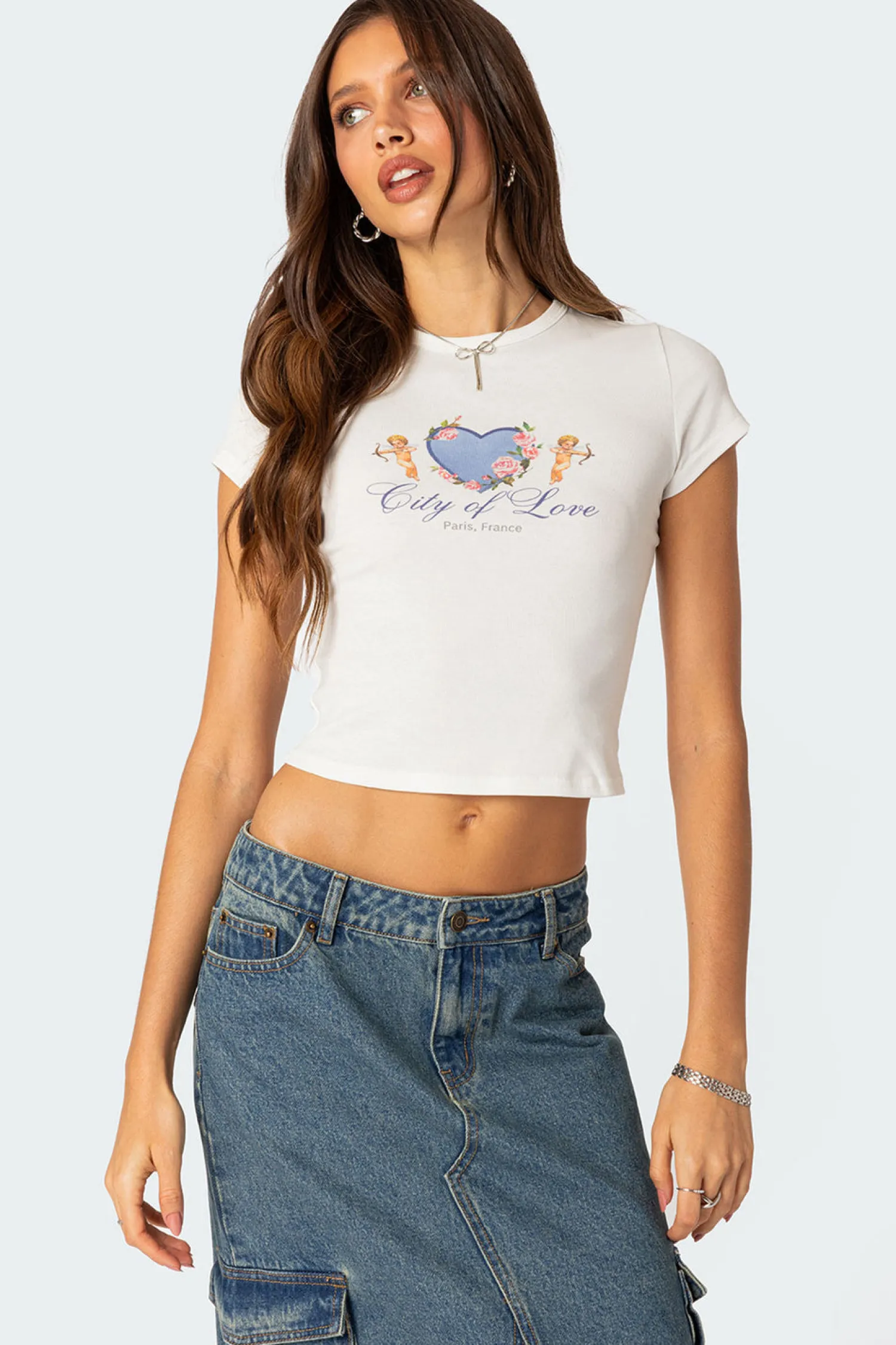 Crop Tops | T-Shirts*edikted City Lovers T-Shirt WHITE