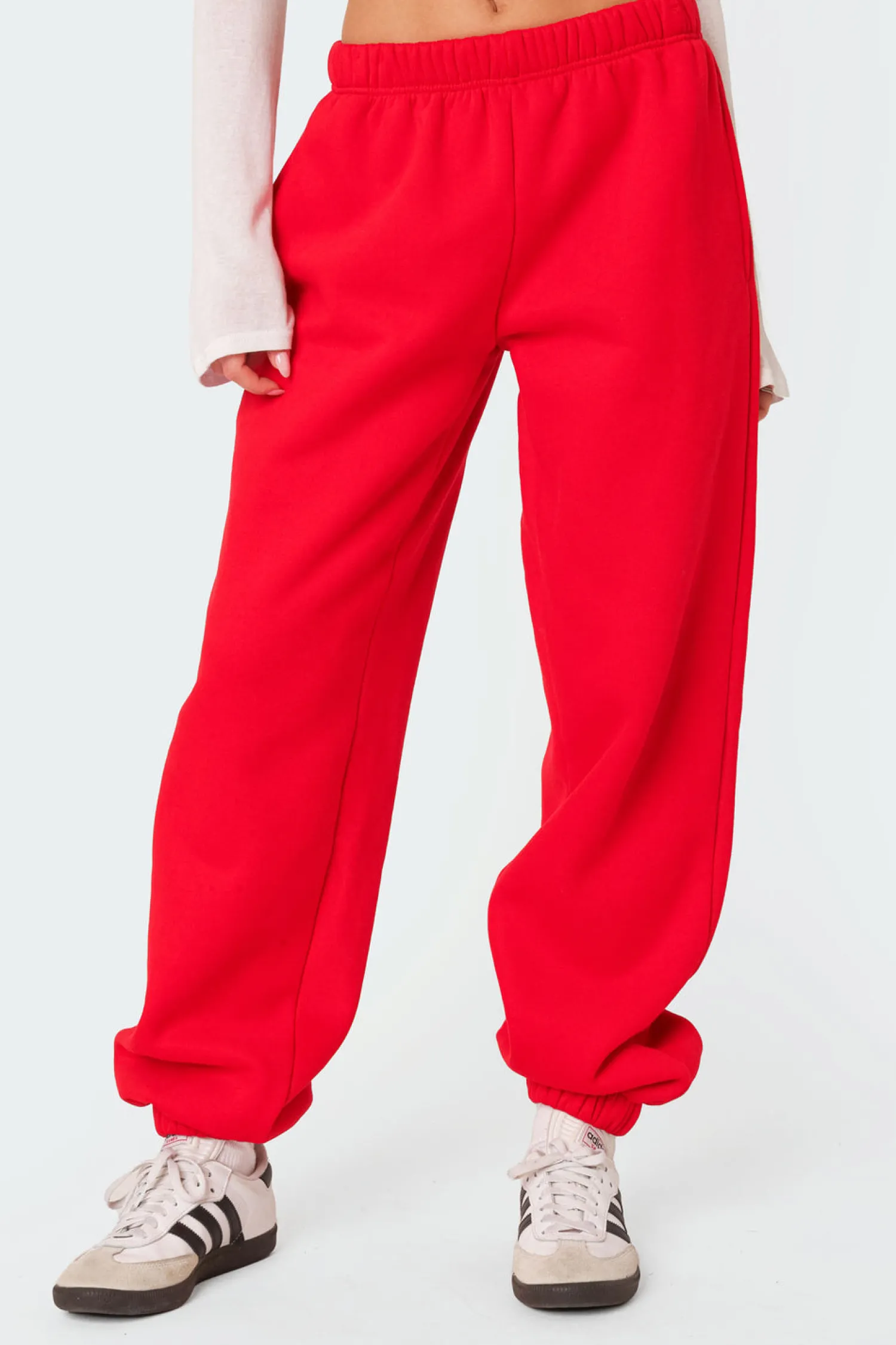 Pants | Pants*edikted Clark Oversized Sweatpants RED