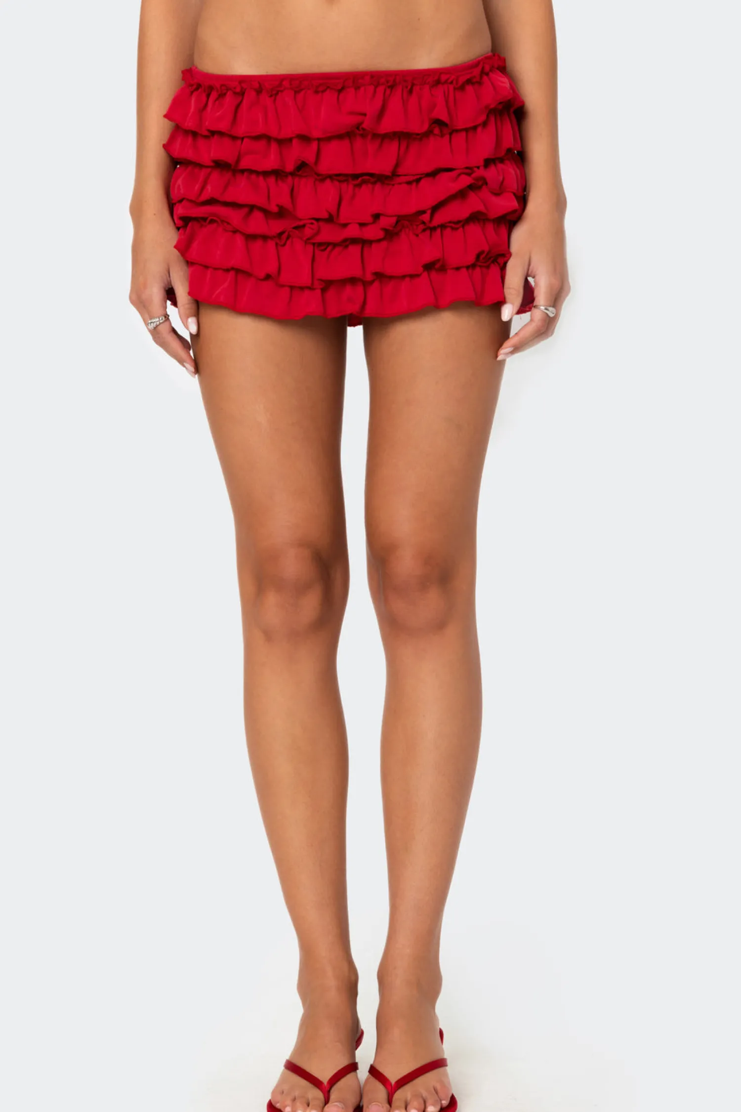 Skirts | Skirts*edikted Constance Ruffled Mini Skirt RED