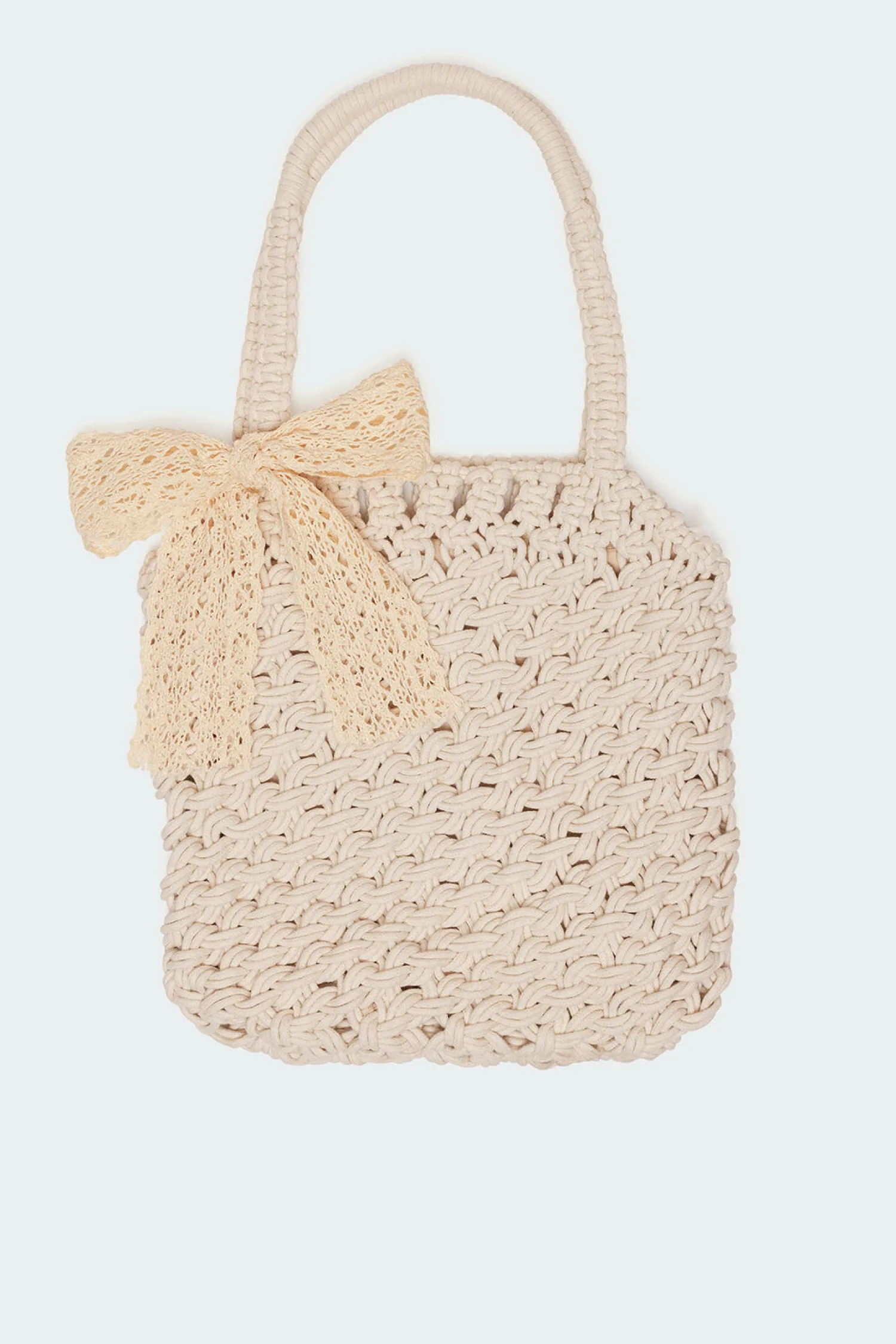 Bags*edikted Crochet Tote Bag BEIGE