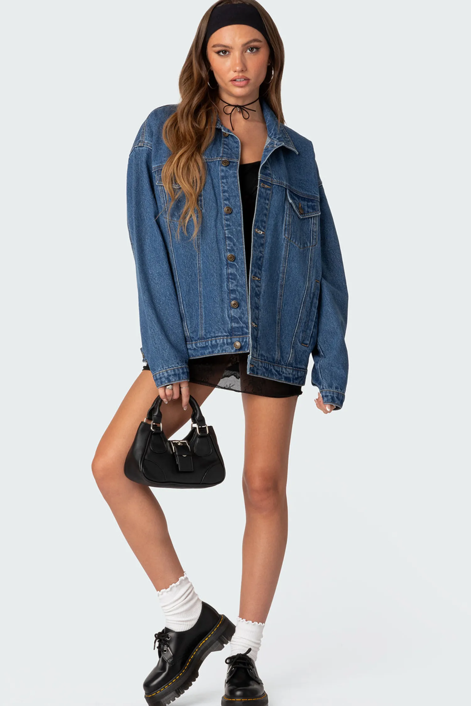 Jackets & Coats | Denim*edikted Dalia Oversized Denim Jacket DARK BLUE