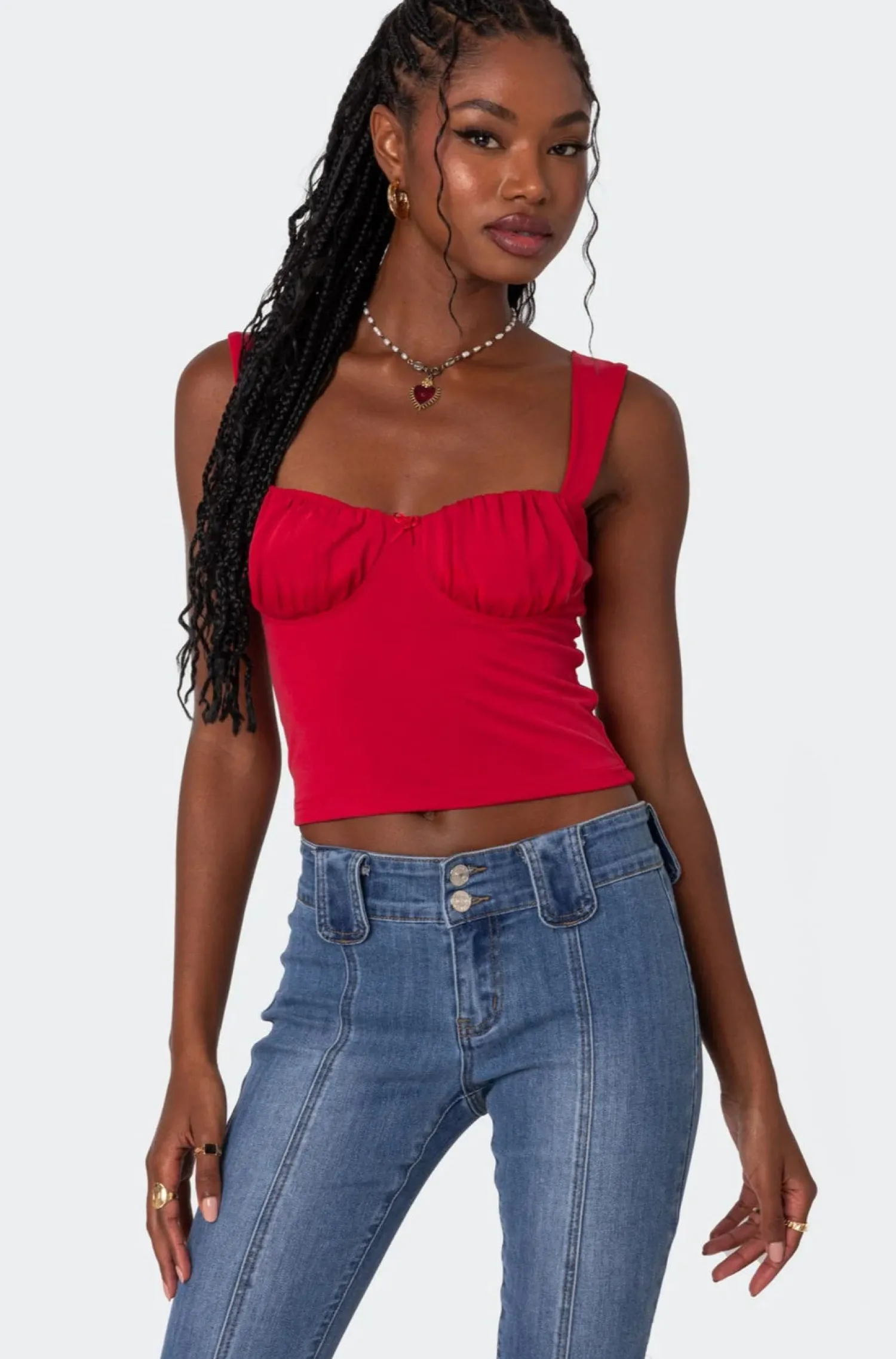 Crop Tops | Tank Tops*edikted Danica Cupped Tank Top RED