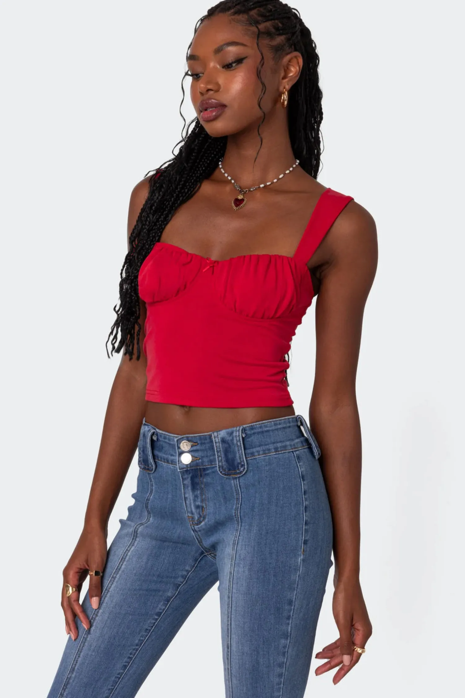 Crop Tops | Tank Tops*edikted Danica Cupped Tank Top RED