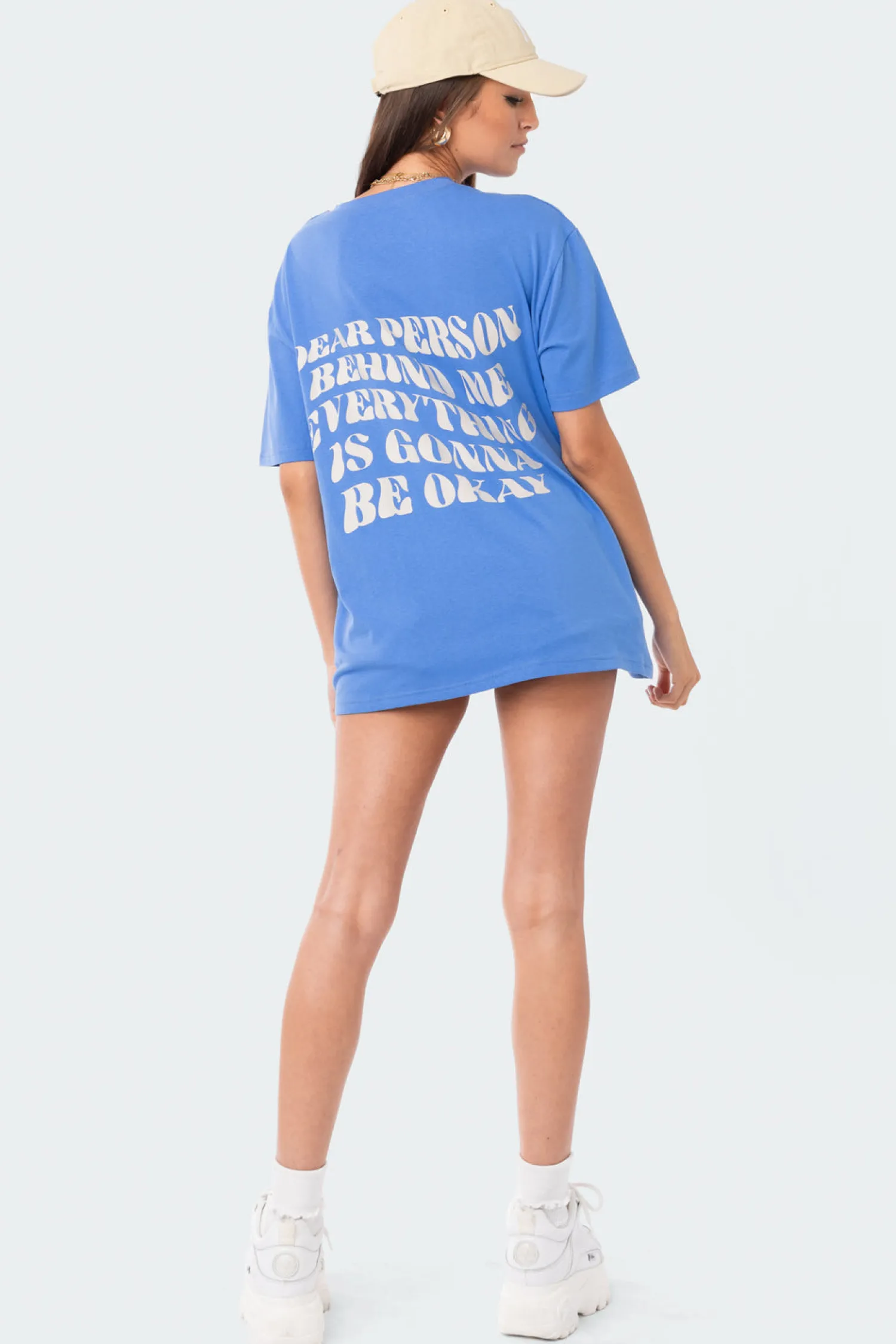 T-Shirts | Graphic Tops*edikted Dear Person Oversized T-Shirt BLUE