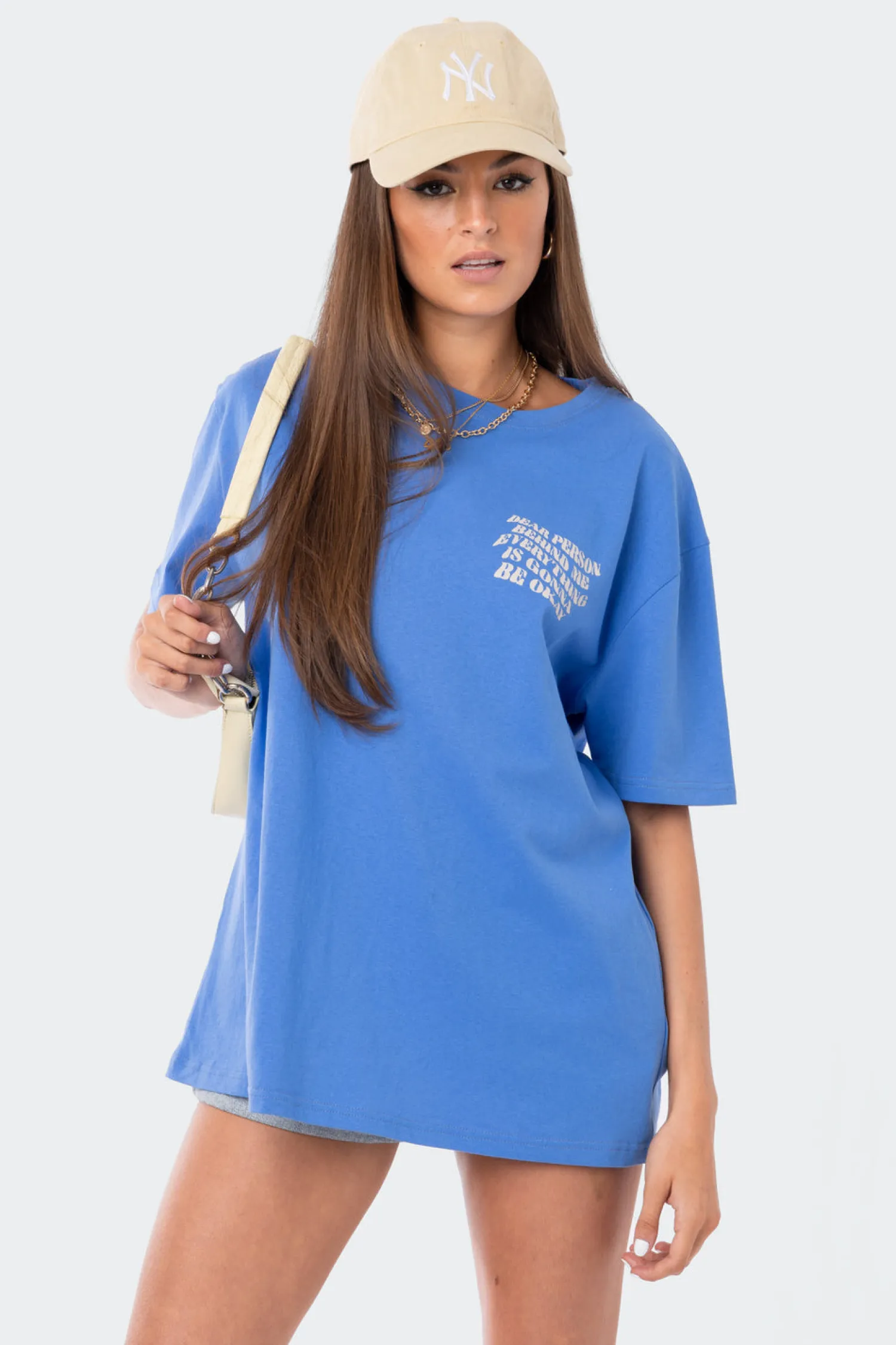 T-Shirts | Graphic Tops*edikted Dear Person Oversized T-Shirt BLUE