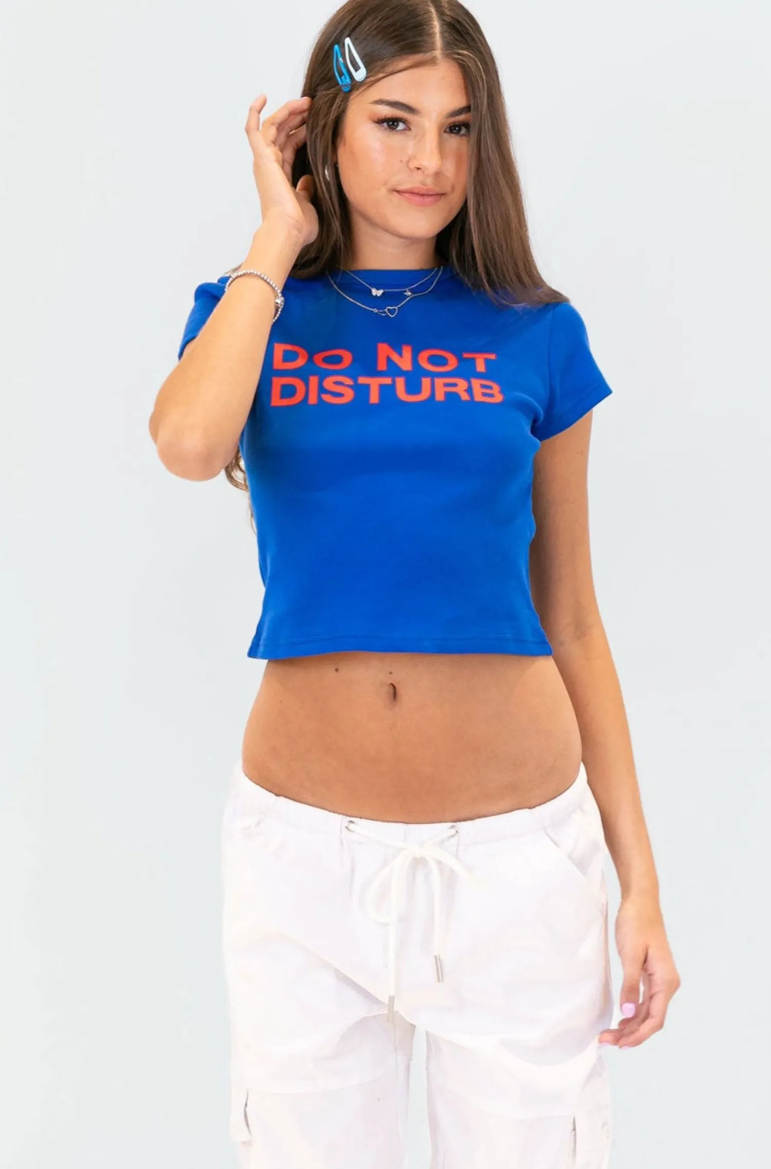 T-Shirts | Graphic Tops*edikted Do Not Disturb T-Shirt BLUE