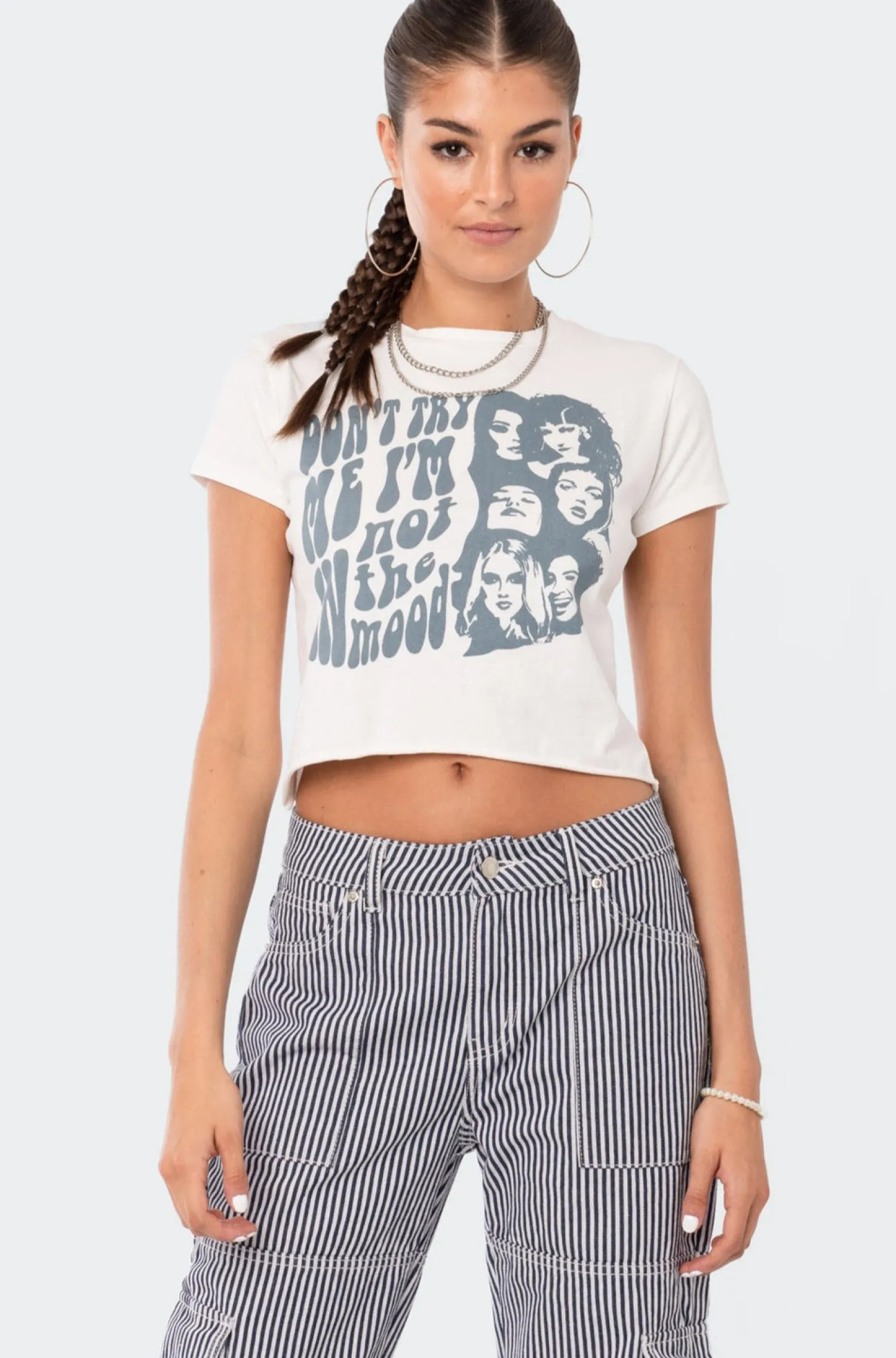 T-Shirts | Graphic Tops*edikted Don'T Try Me T-Shirt WHITE