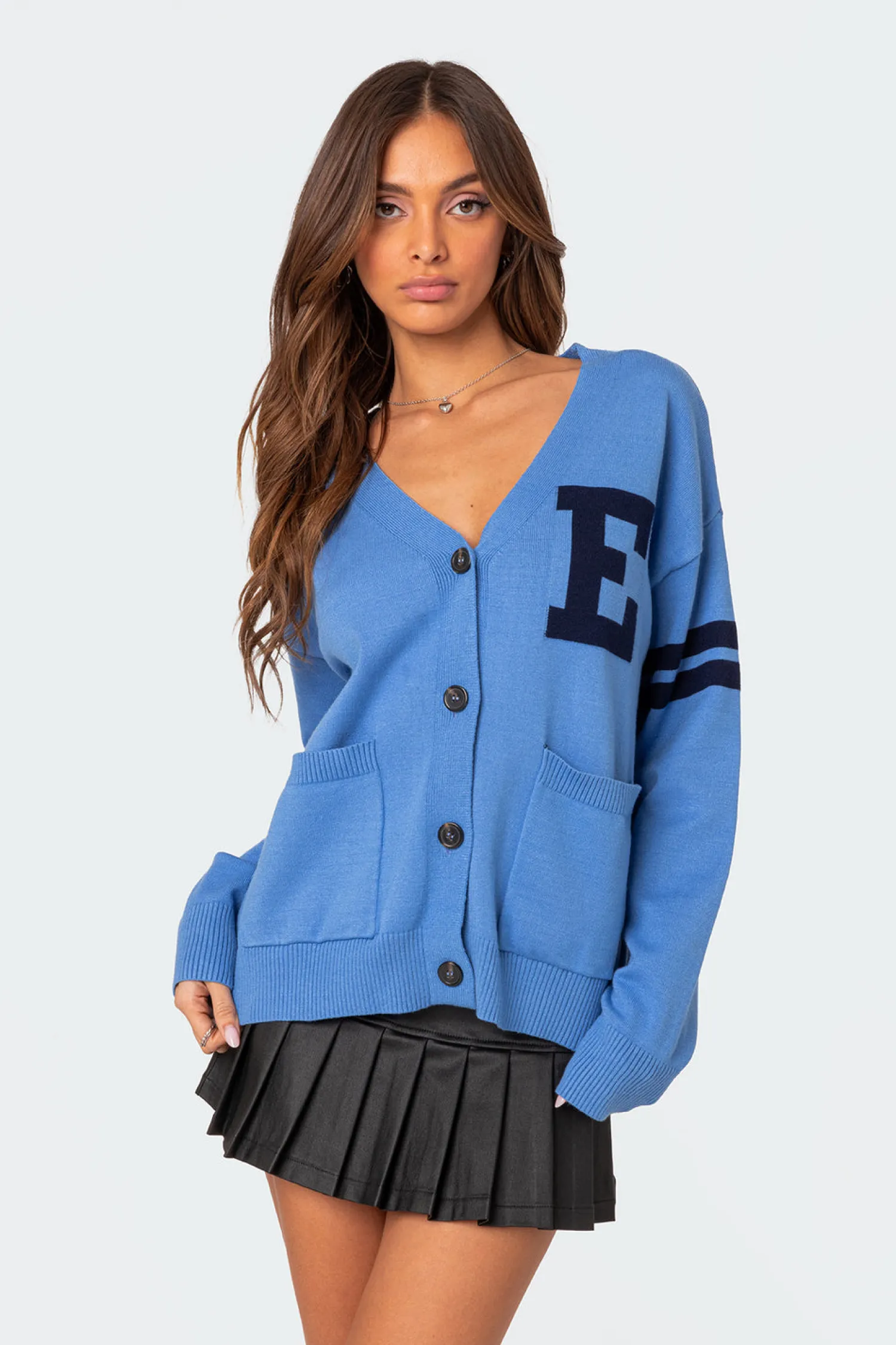 Sweaters & Cardigans | Long Sleeve Tops*edikted Emmett Oversized Cardigan BLUE