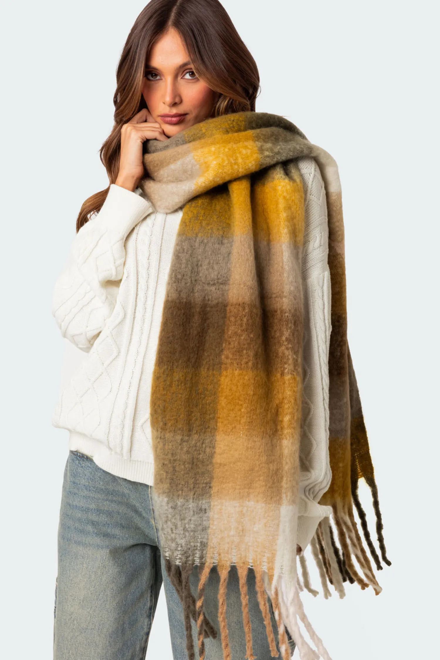 Fun Stuff | Hats & Scarfs*edikted Feel Good Super Soft Scarf BROWN