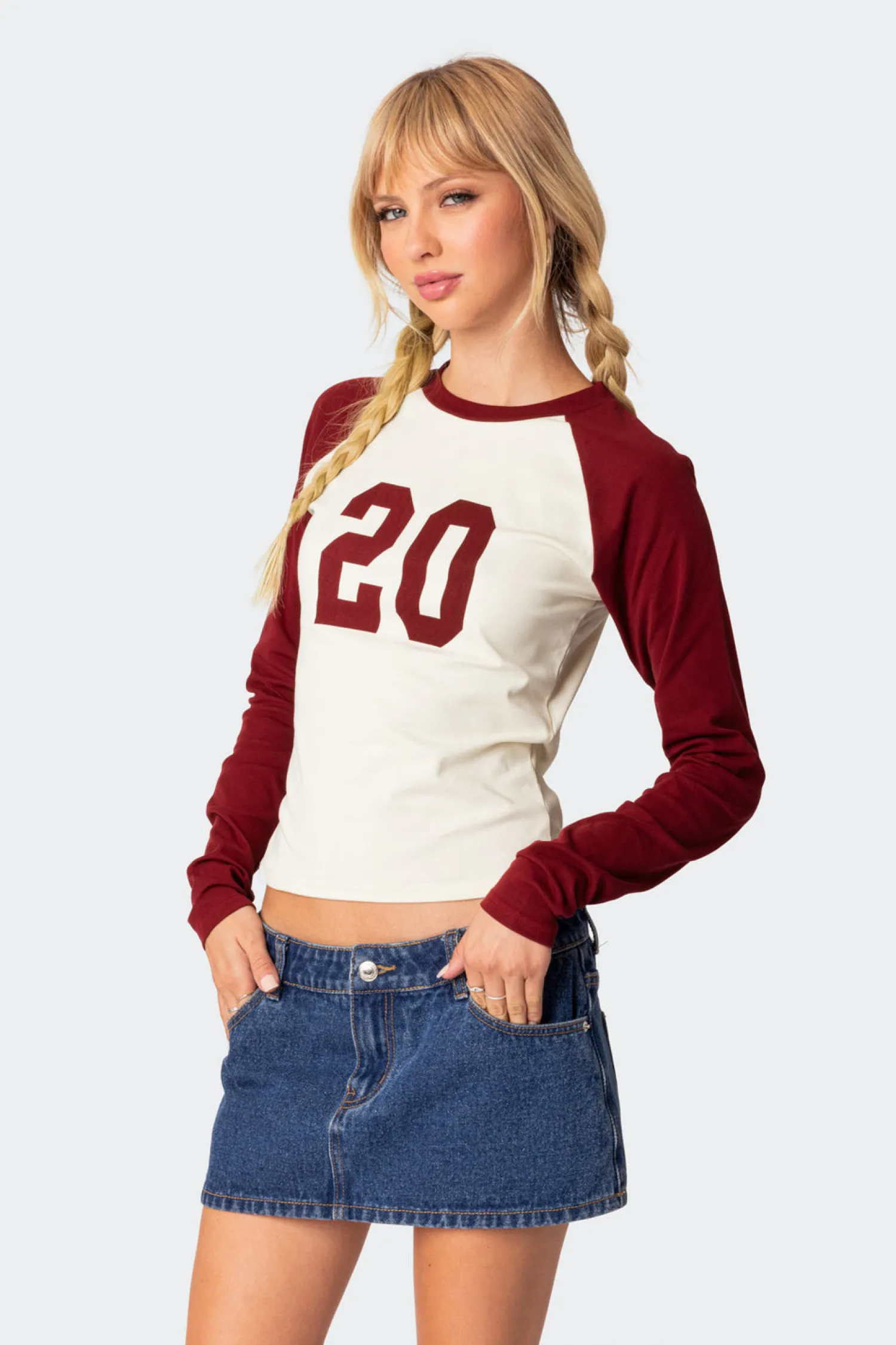 T-Shirts | Long Sleeve Tops*edikted Feeling 20 Long Sleeve T Shirt BORDU