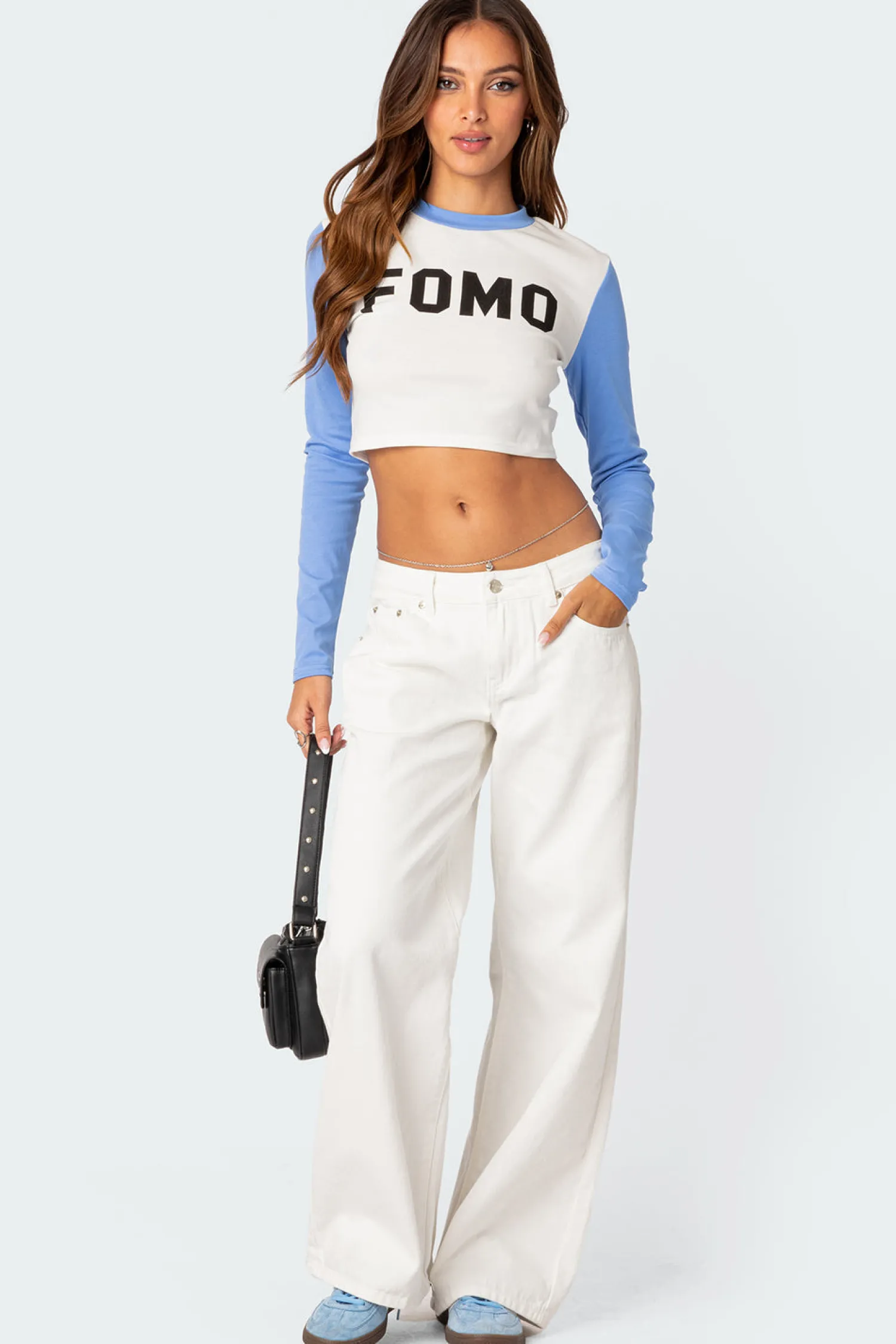 Crop Tops | T-Shirts*edikted Fomo Long Sleeved T-Shirt WHITE