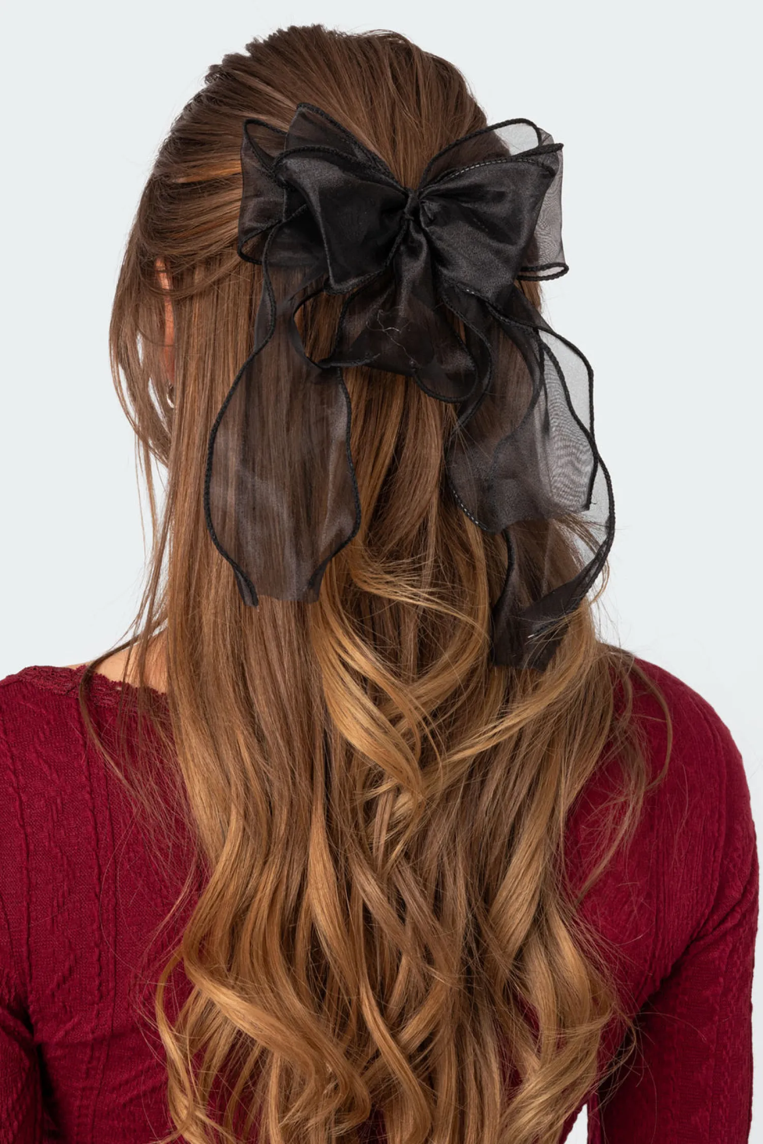 Hair Accessories*edikted Frilled Bow Hair Clip BLACK