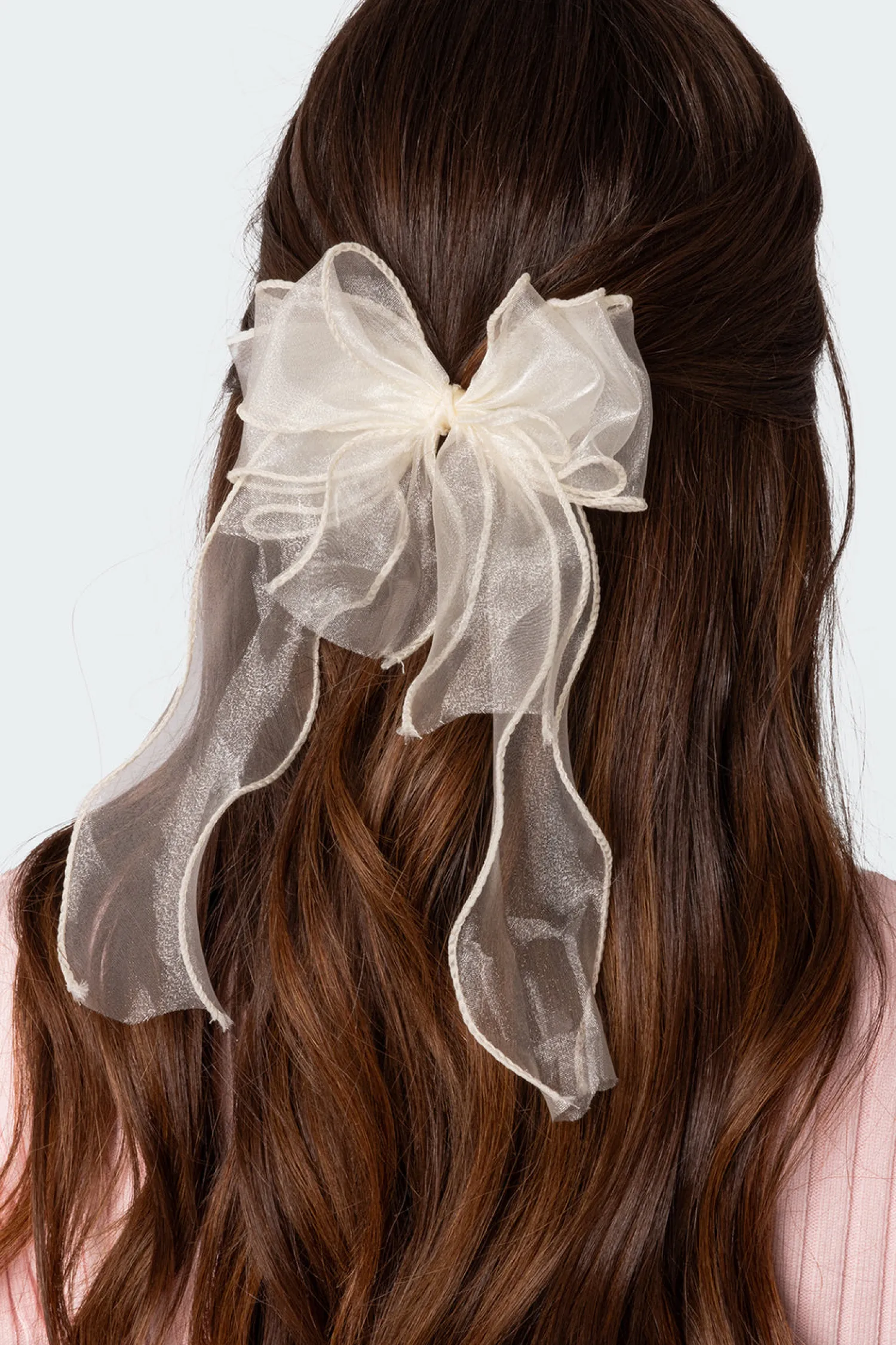 Hair Accessories*edikted Frilled Bow Hair Clip CREAM