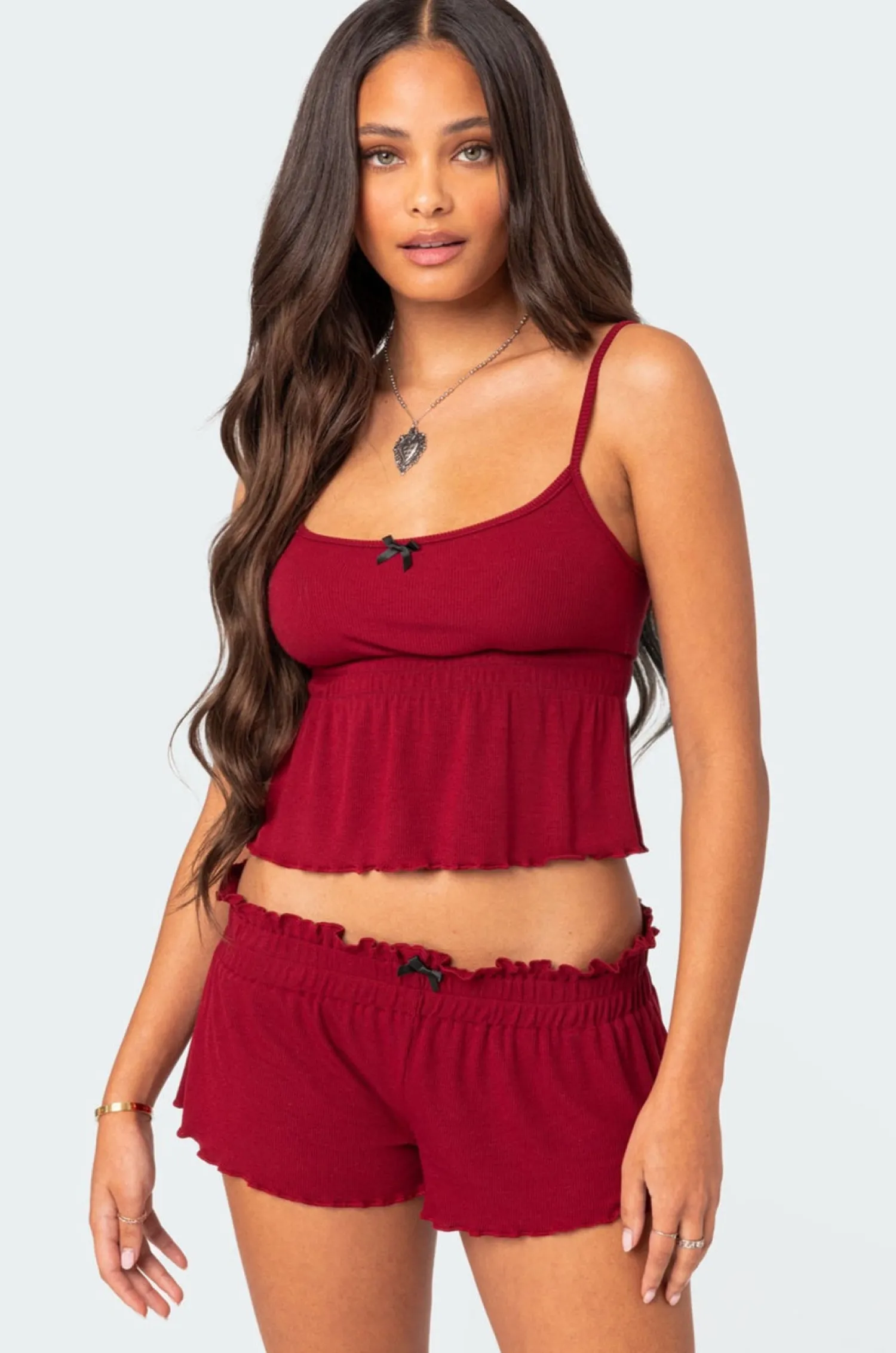 Crop Tops | Tank Tops*edikted Gilmore Ribbed Tank Top BURGUNDY