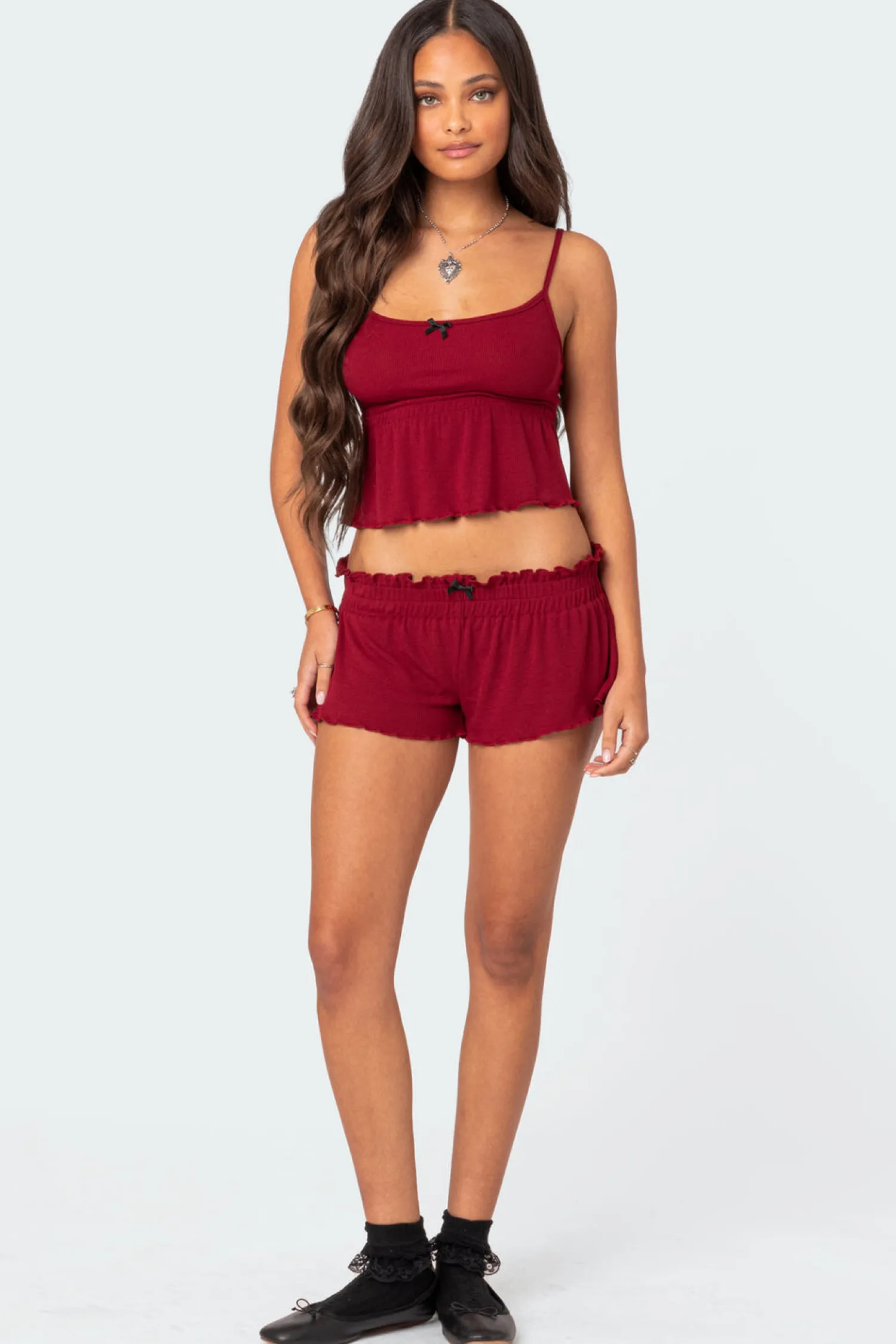 Crop Tops | Tank Tops*edikted Gilmore Ribbed Tank Top BURGUNDY