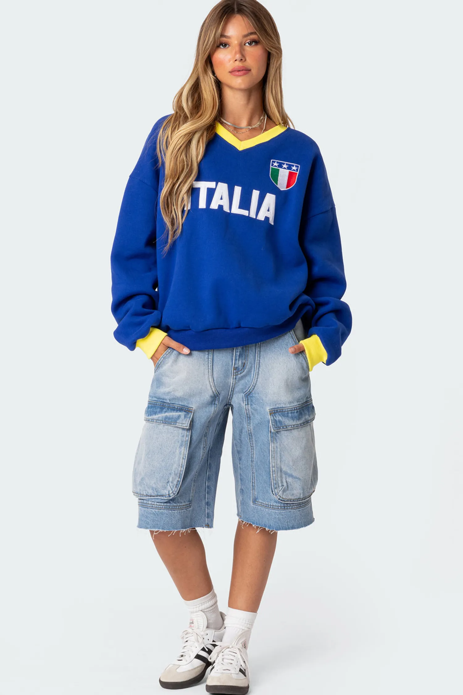 Hoodies & Sweatshirts | Hoodies & Sweatshirts*edikted Italy Oversized Sweatshirt BLUE