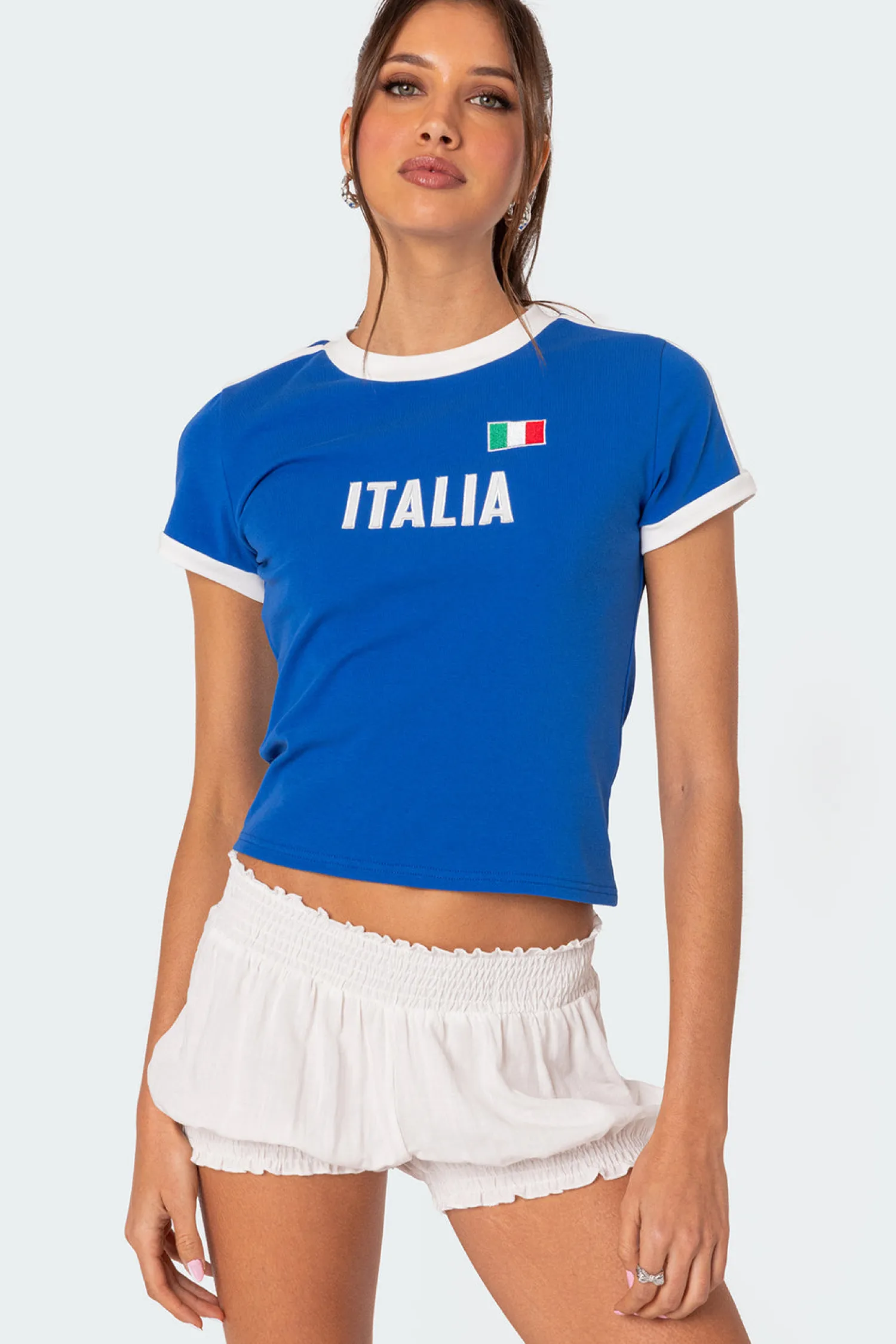 T-Shirts | Graphic Tops*edikted Italy T Shirt BLUE