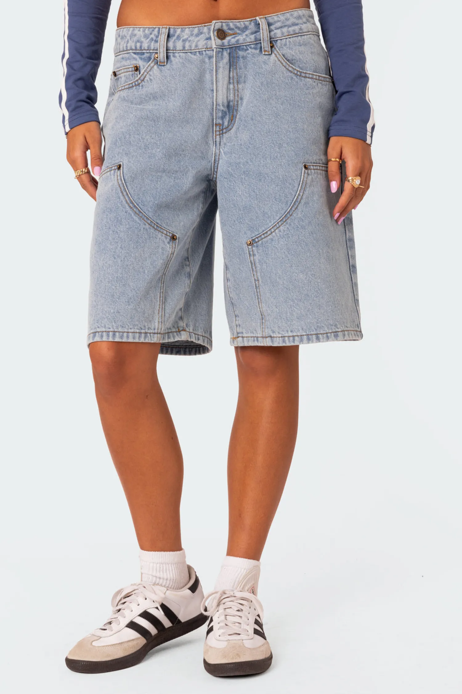 Shorts | Shorts*edikted Jacqui Low Rise Denim Bermuda Shorts LIGHT BLUE