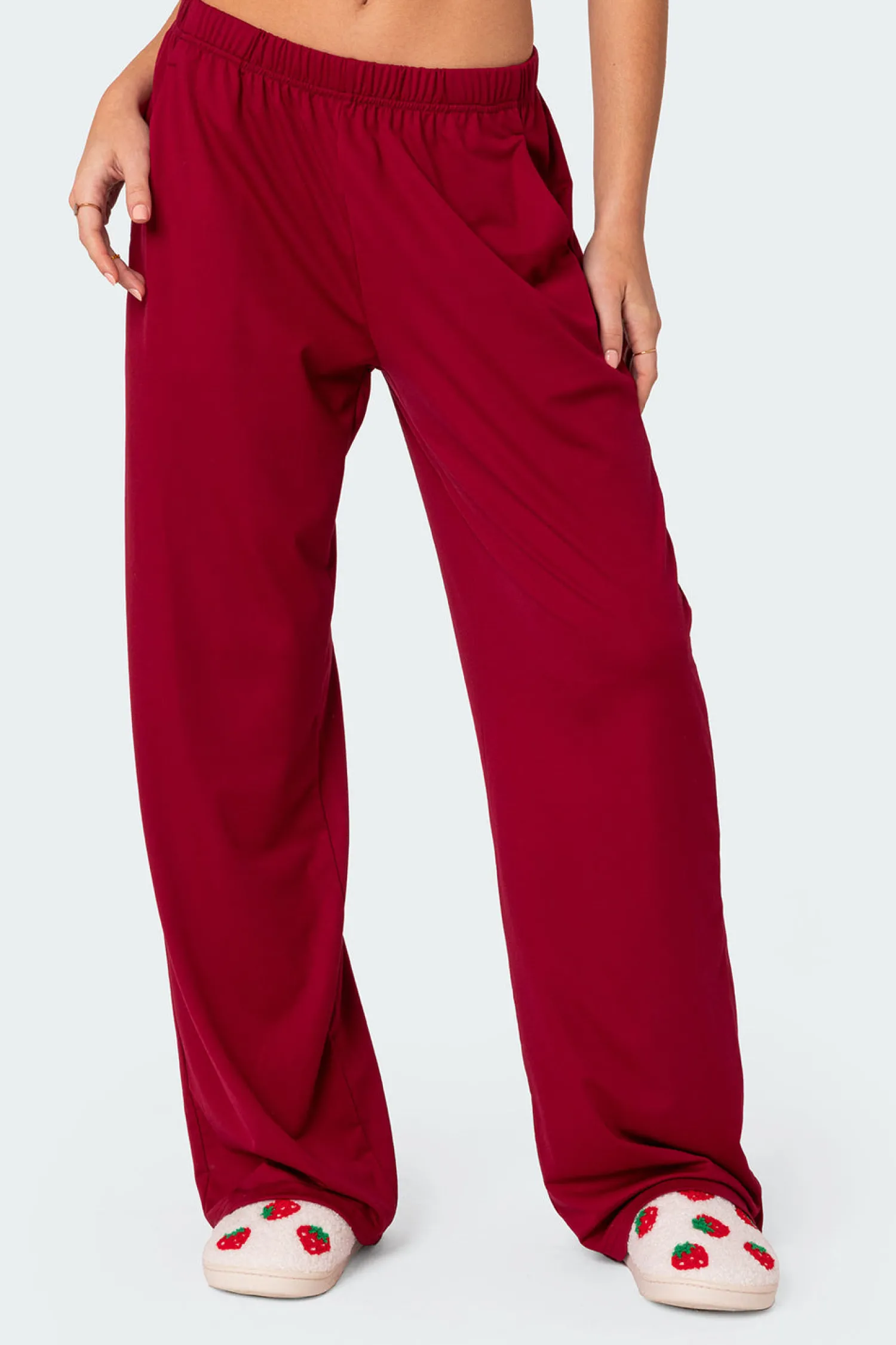 Pants | Pants*edikted Jayla Slouchy Pants BURGUNDY