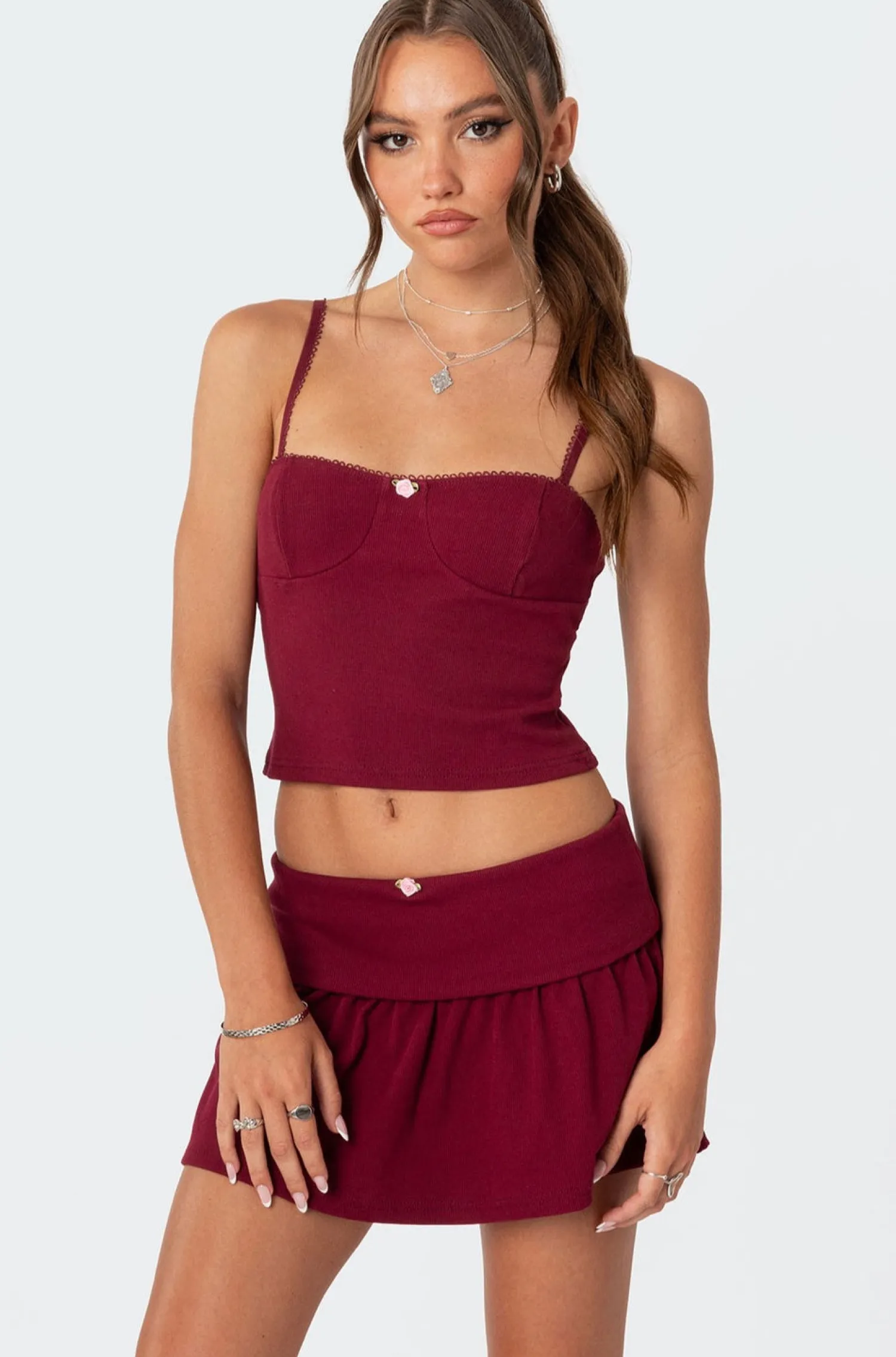 Tank Tops | Loungewear*edikted Kalina Cupped Tank Top BURGUNDY