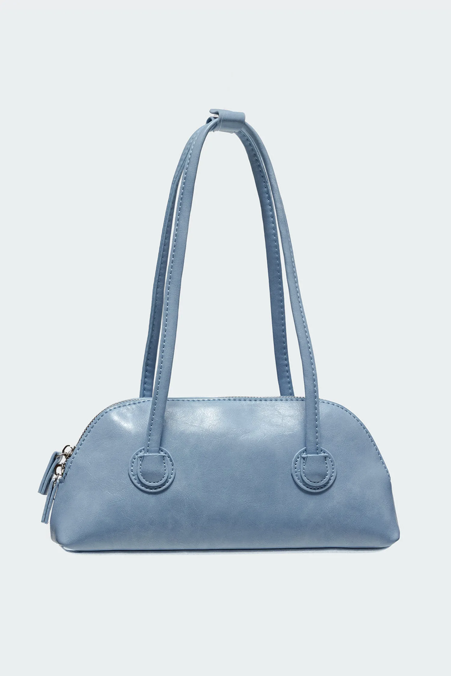 Bags*edikted Kelly Faux Leather Shoulder Bag LIGHT BLUE