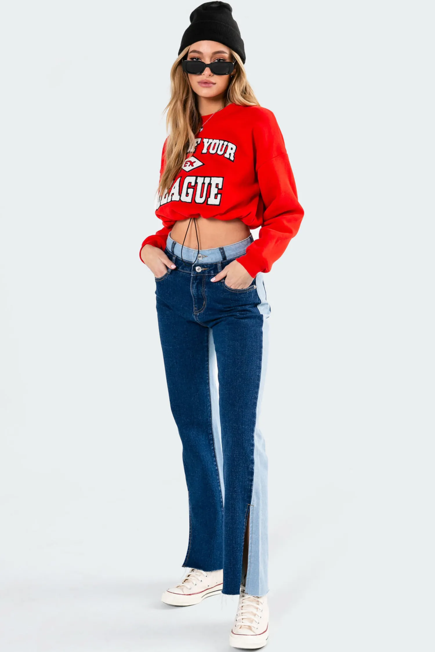 Crop Tops | Hoodies & Sweatshirts*edikted League Cropped Sweatshirt RED