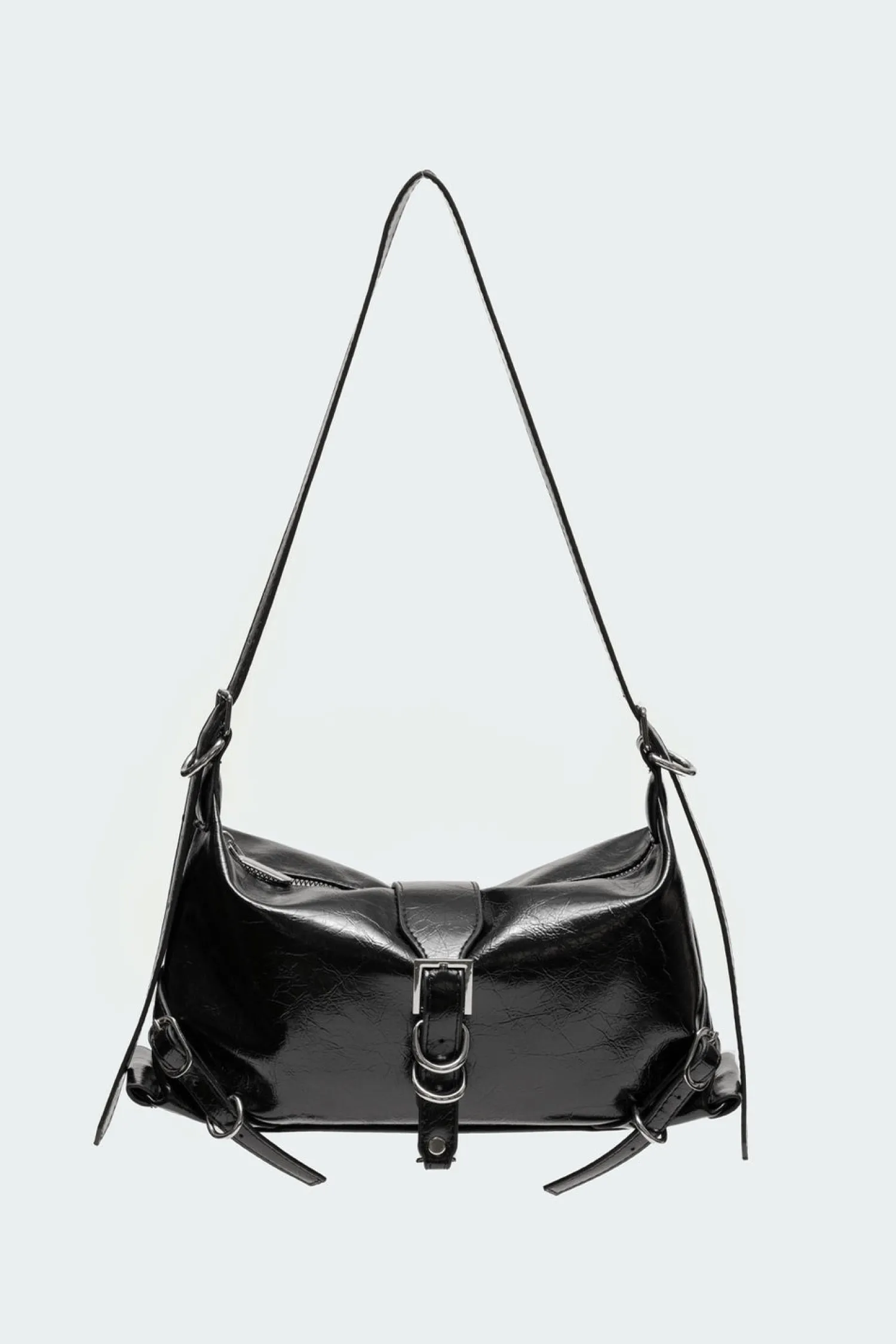 Bags*edikted Marlie Faux Leather Shoulder Bag BLACK