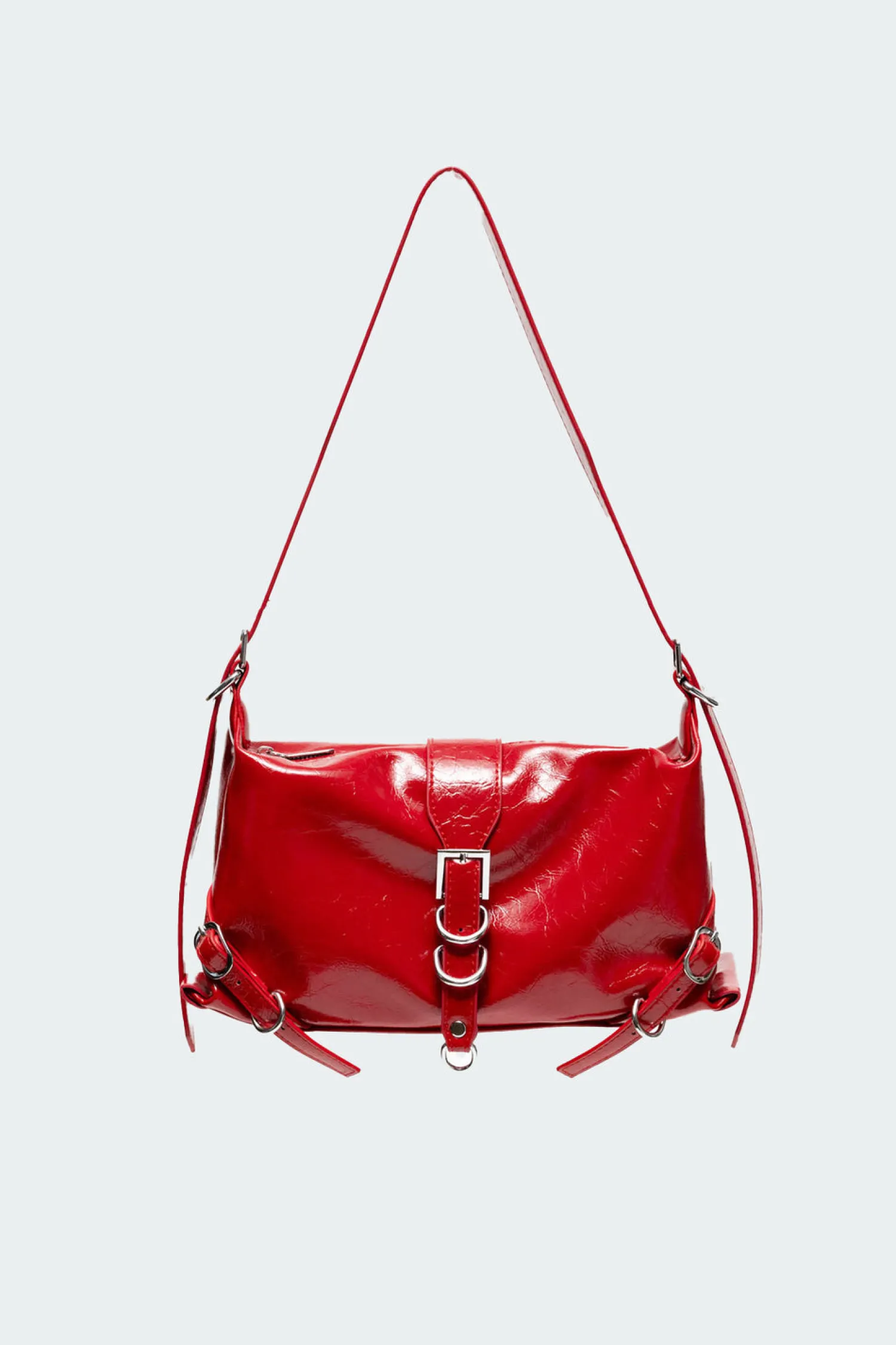 Bags*edikted Marlie Faux Leather Shoulder Bag RED