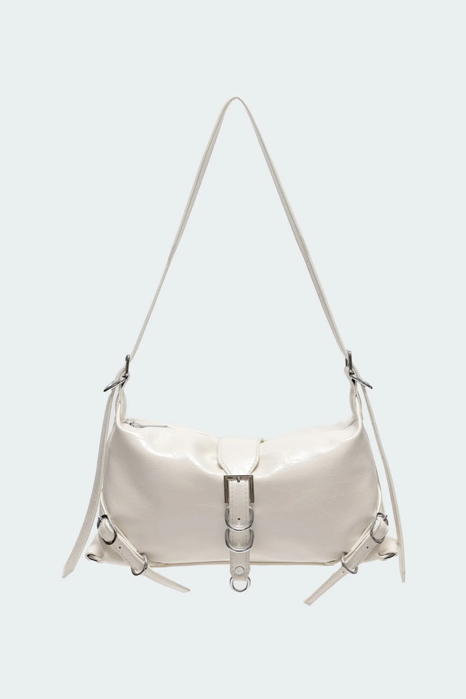 Bags*edikted Marlie Faux Leather Shoulder Bag WHITE