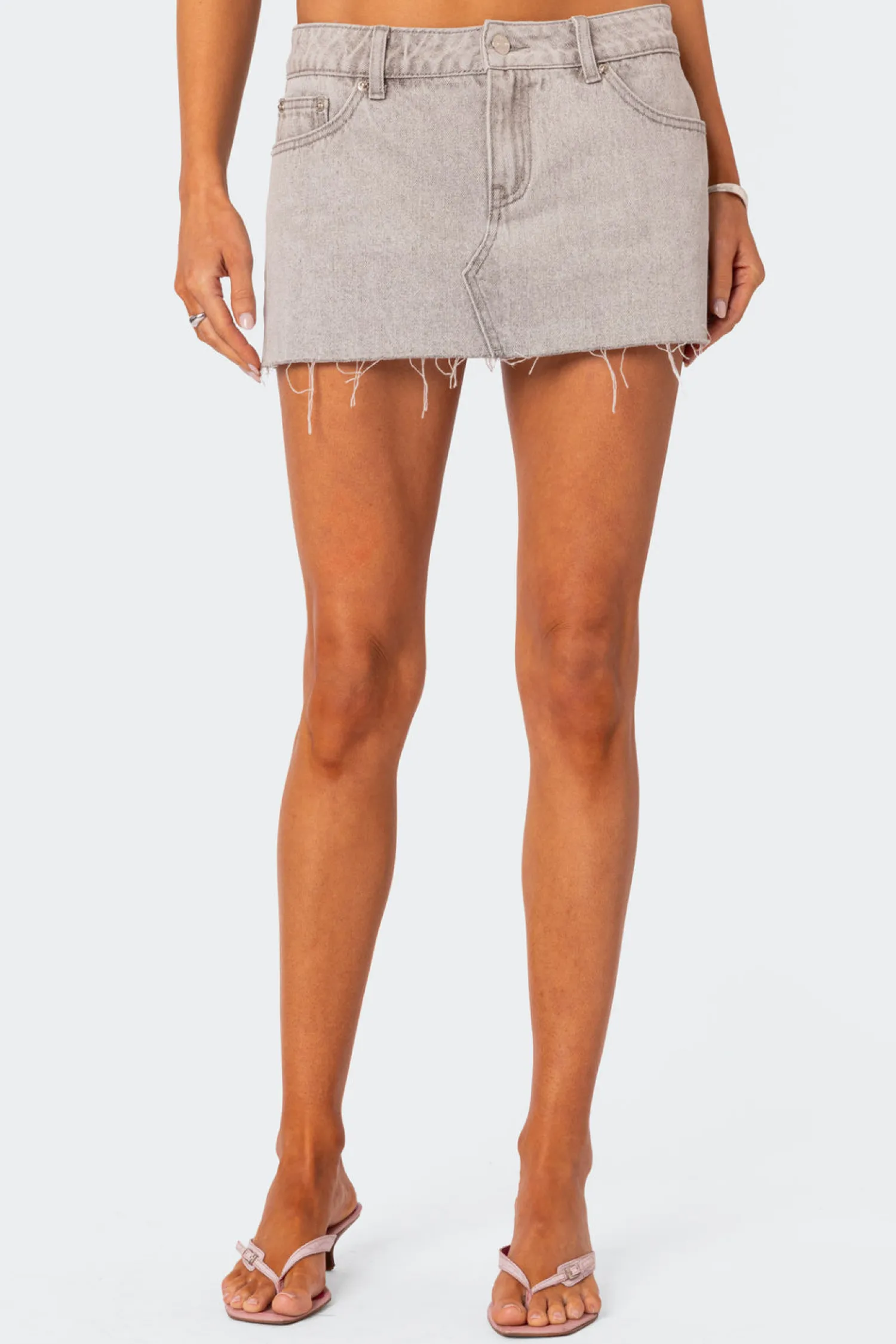 Skirts | Skirts*edikted Micah Denim Mini Skirt LIGHT GRAY