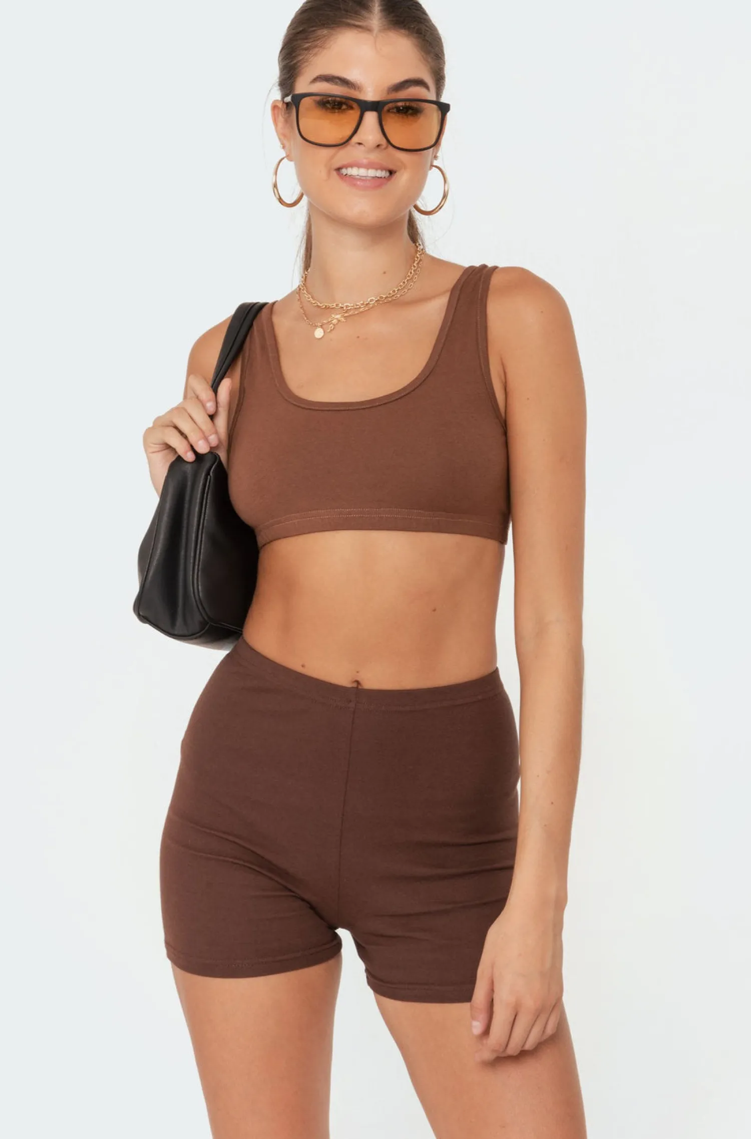 Crop Tops | Basics*edikted Mina Crop Top BROWN