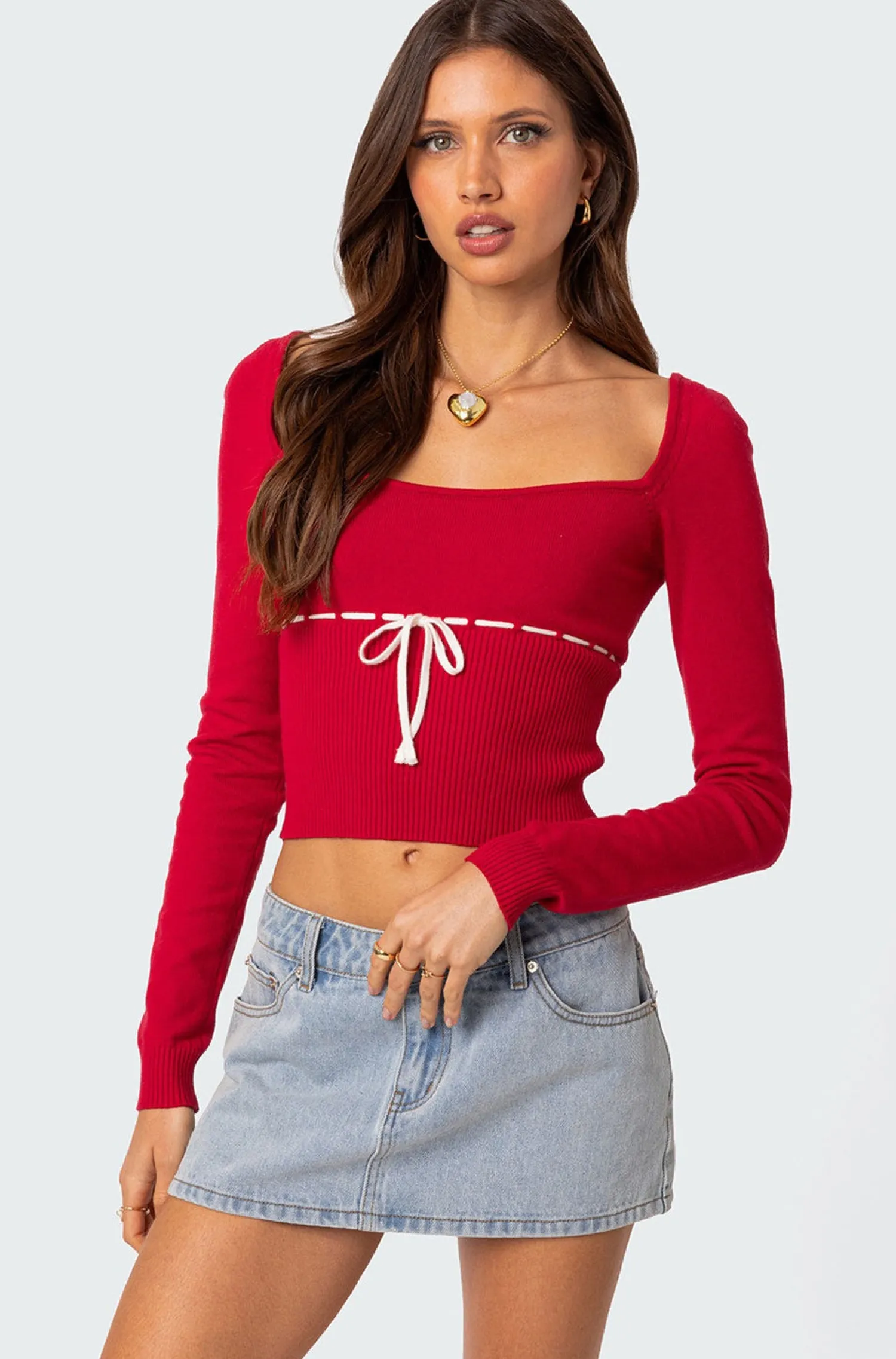 Long Sleeve Tops | Knitted Tops*edikted Natasha Knit Top RED