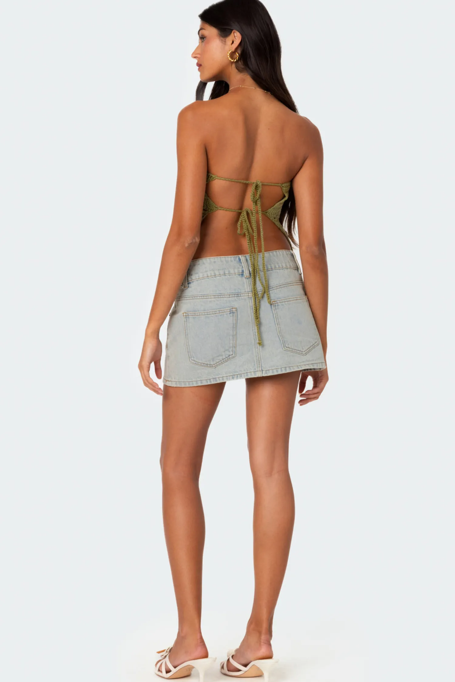 Strapless Tops | Cover Ups*edikted Niki Crochet Strapless Top OLIVE