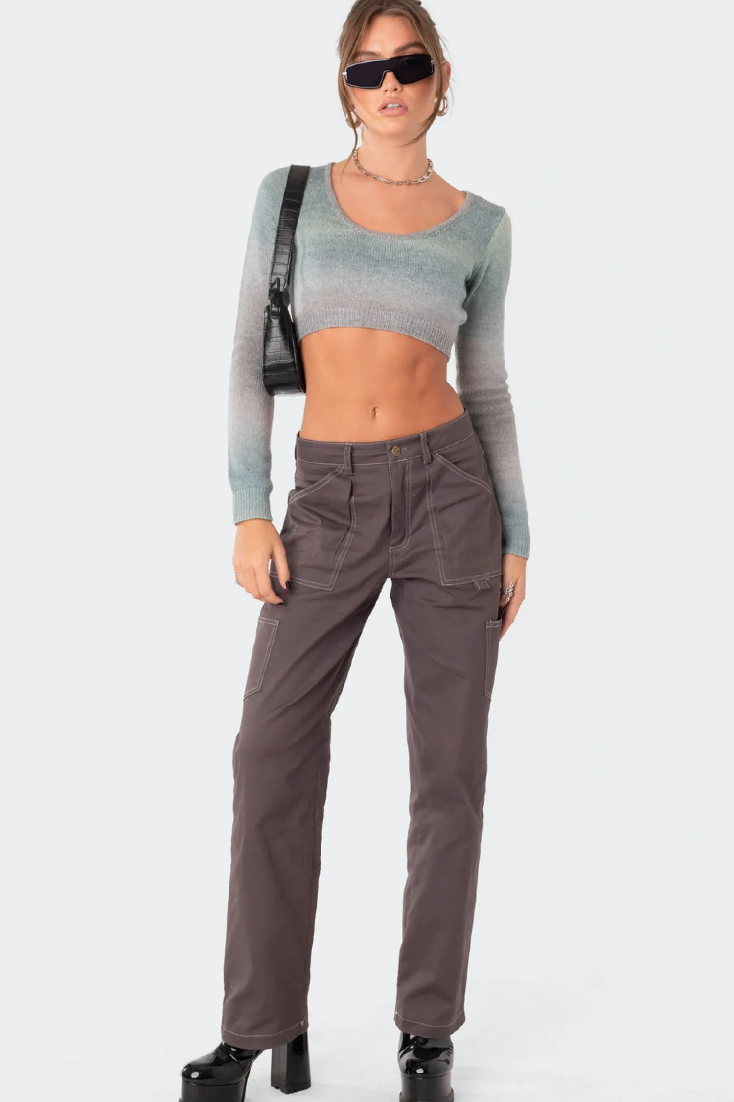 Crop Tops | Long Sleeve Tops*edikted Ombre Cropped Sweater MIX