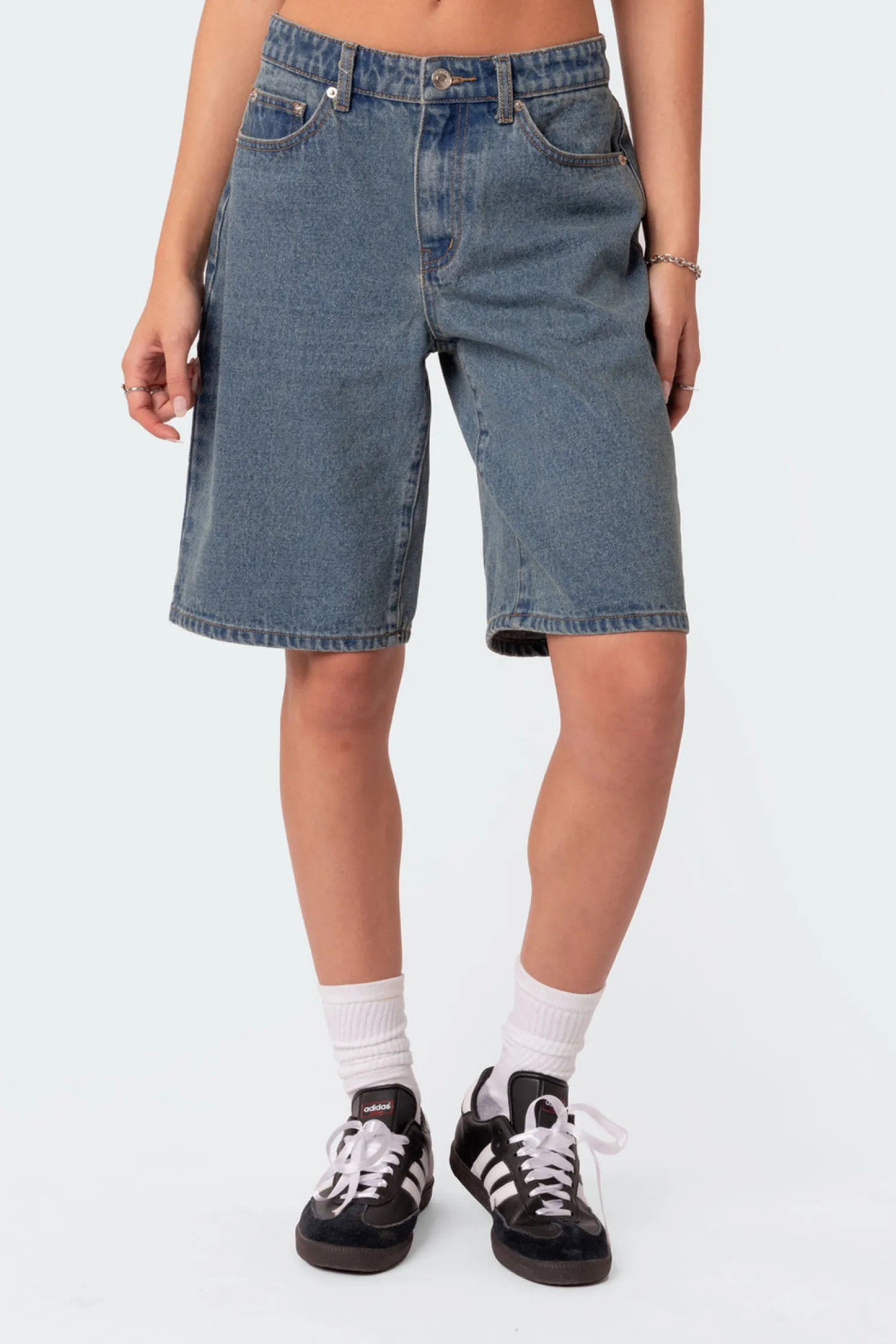 Shorts | Shorts*edikted Oversized Low Rise Denim Bermuda Shorts BLUE WASHED