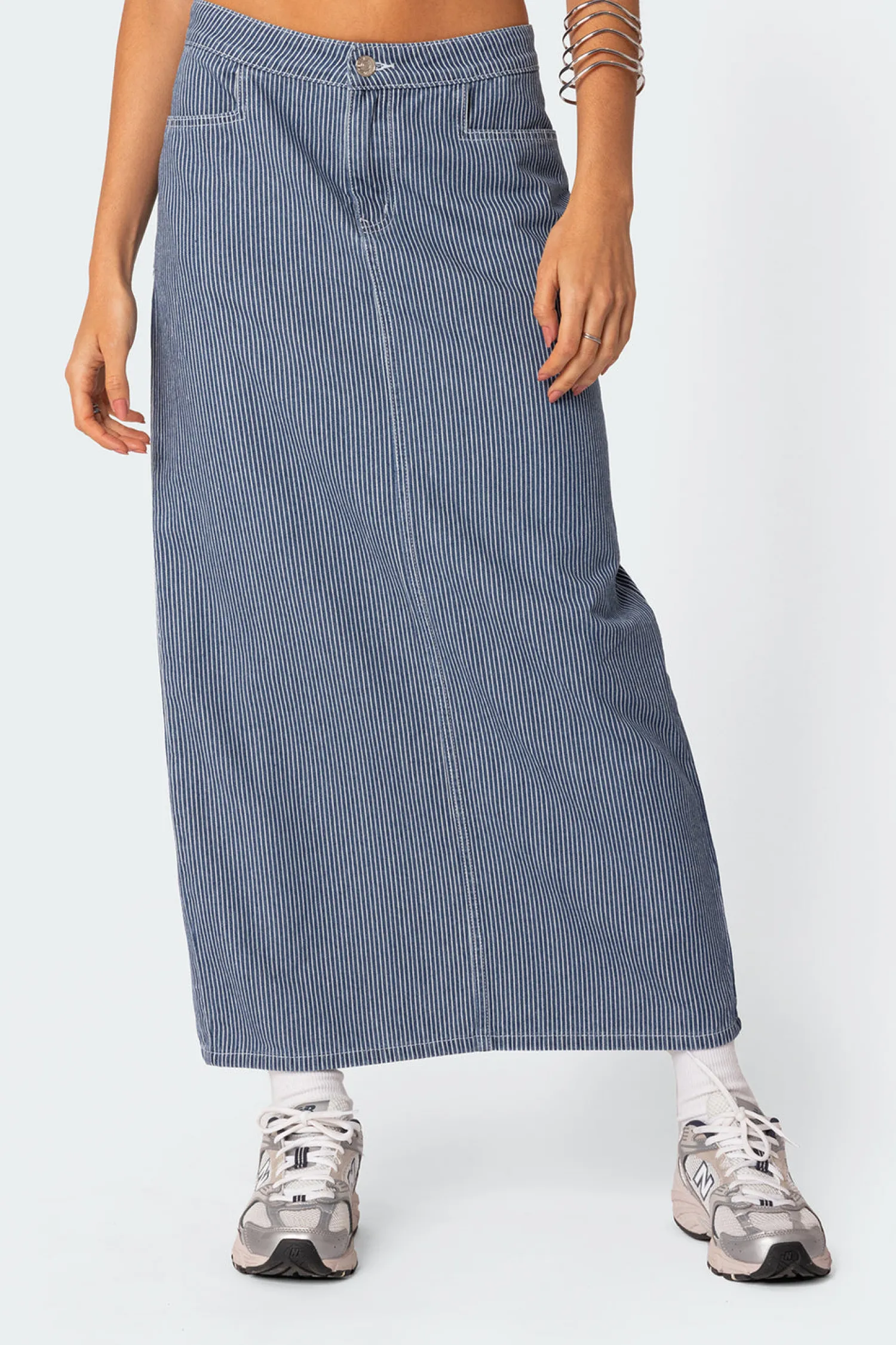 Skirts | Skirts*edikted Railroad Denim Maxi Skirt MIX